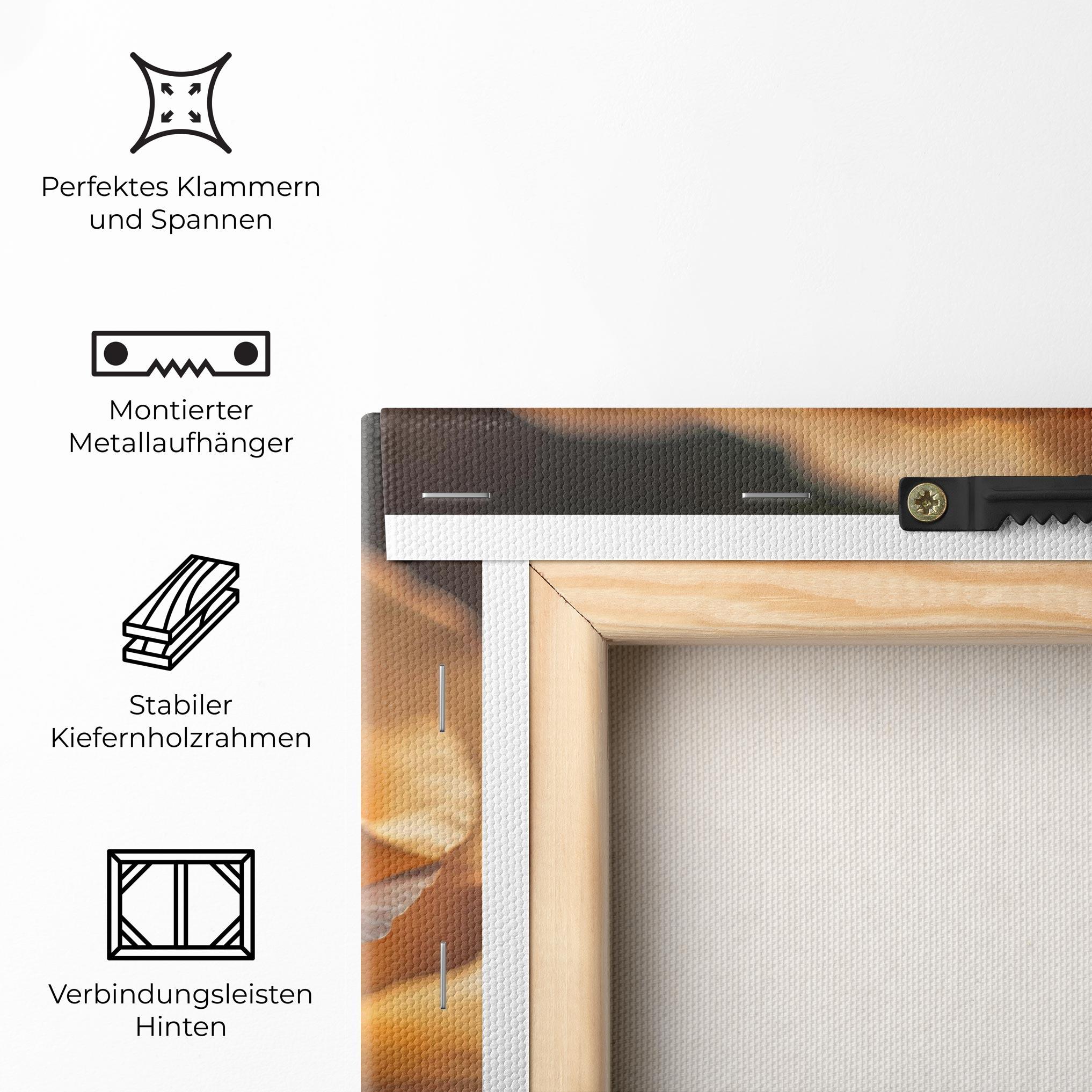 Leinwandbild Light Orange Rose Close Up mockup 5