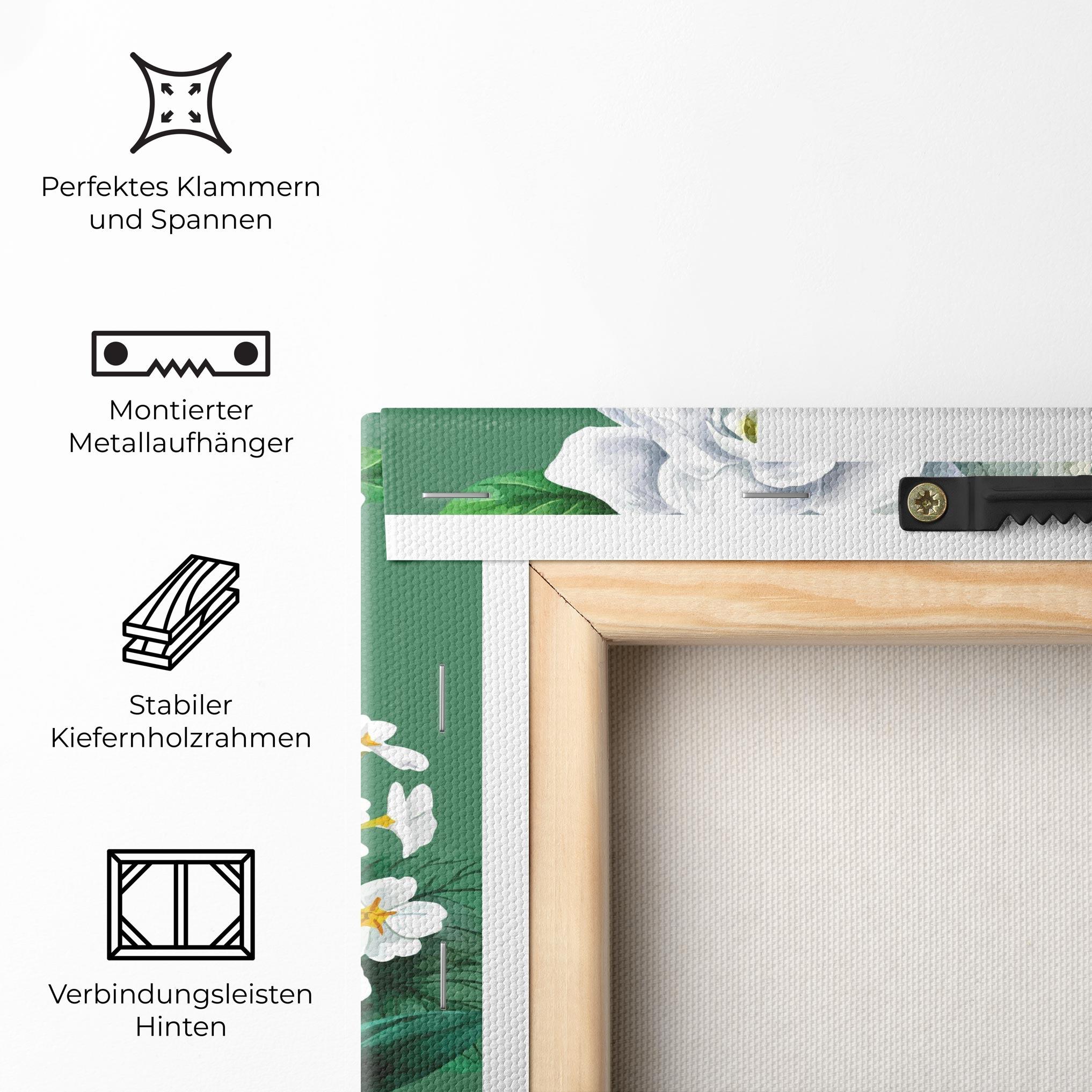 Leinwandbild Love Green Rose mockup 5