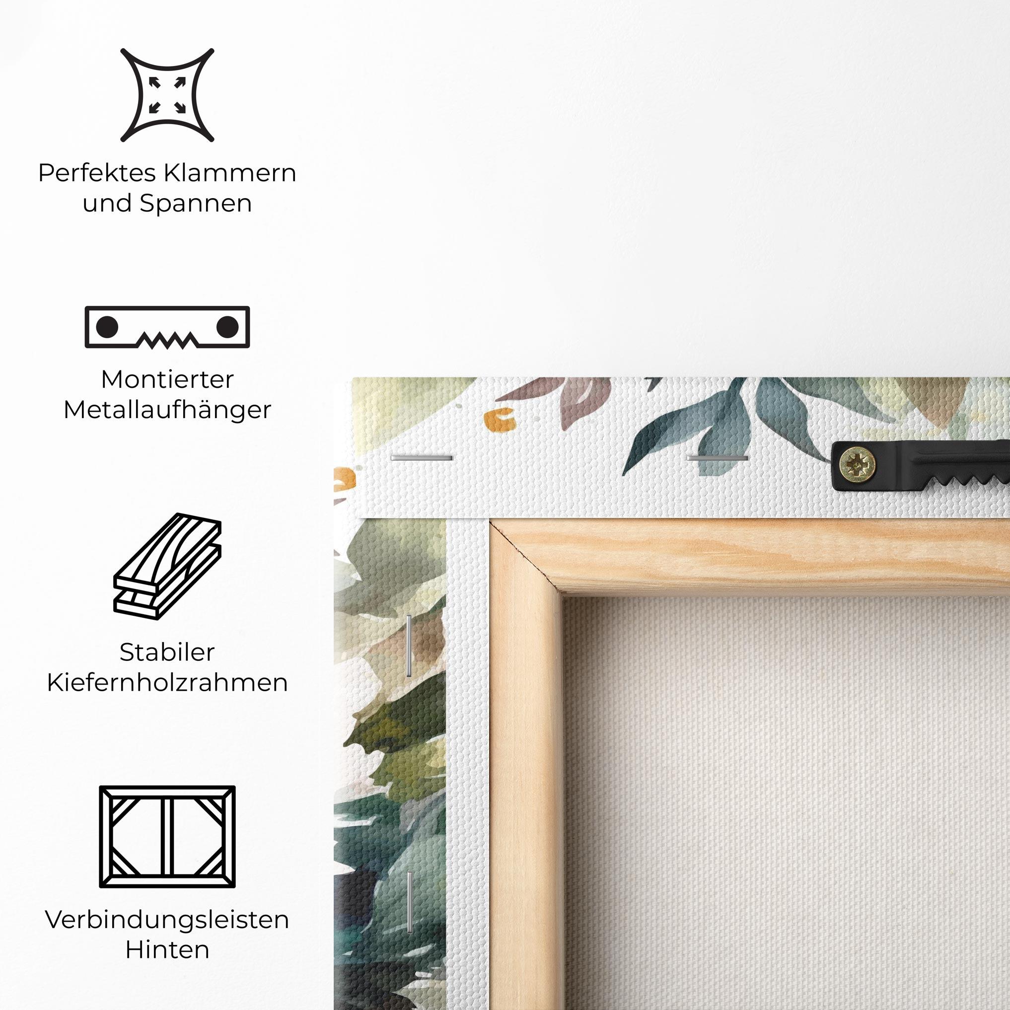 Leinwandbild White Rose Paint mockup 5