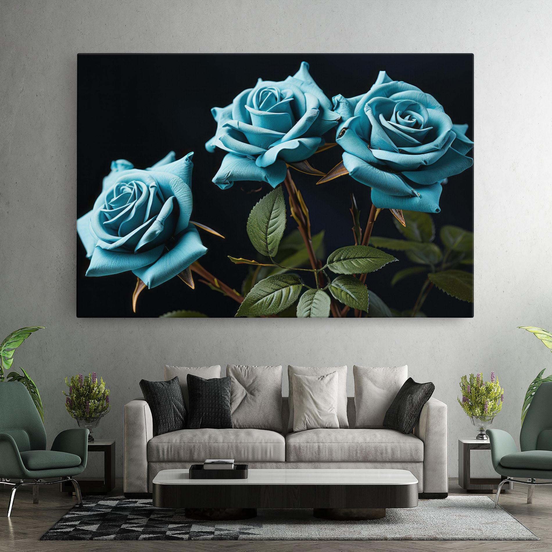 Leinwandbild Blue Roses mockup 7