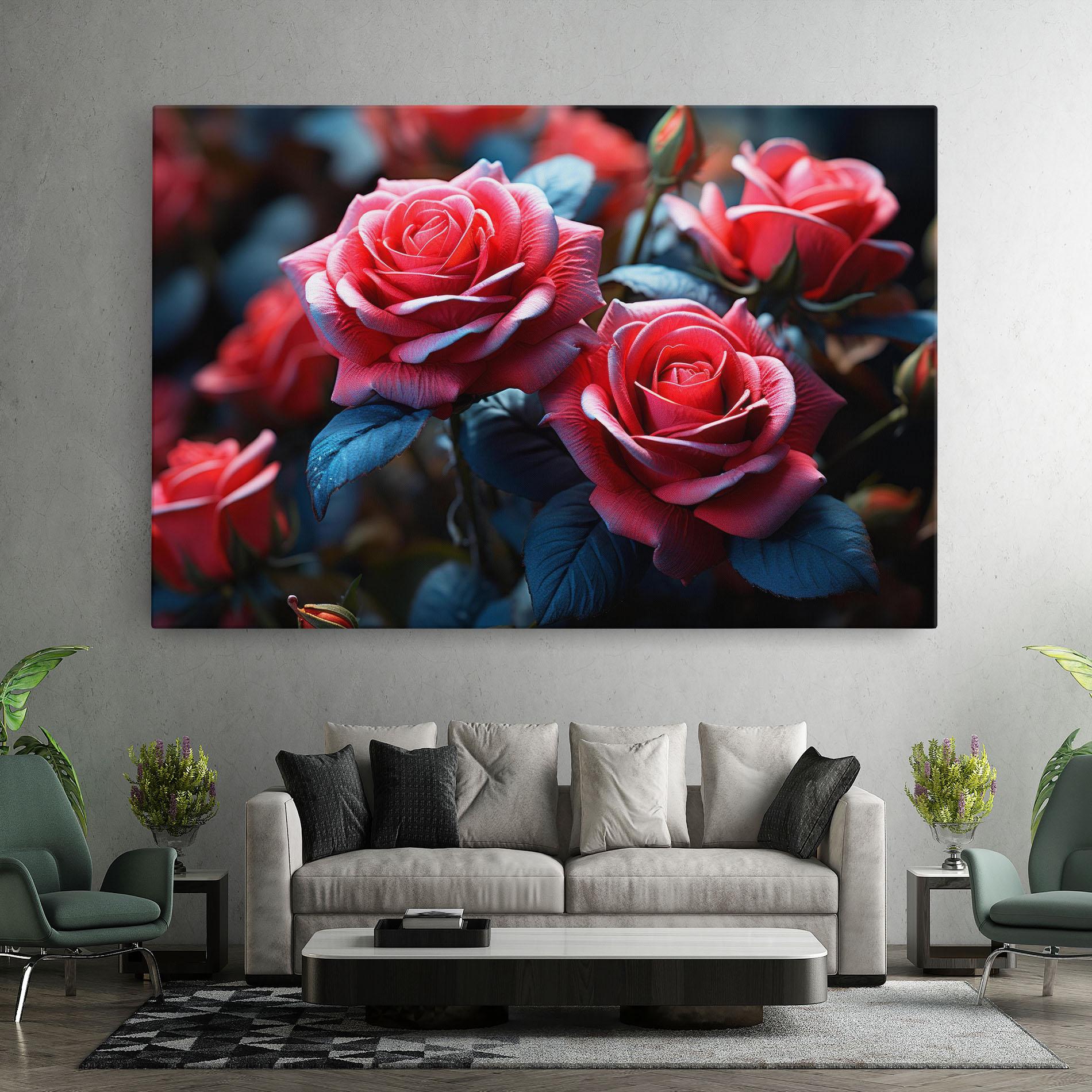 Leinwandbild Dark Pink Rose mockup 7