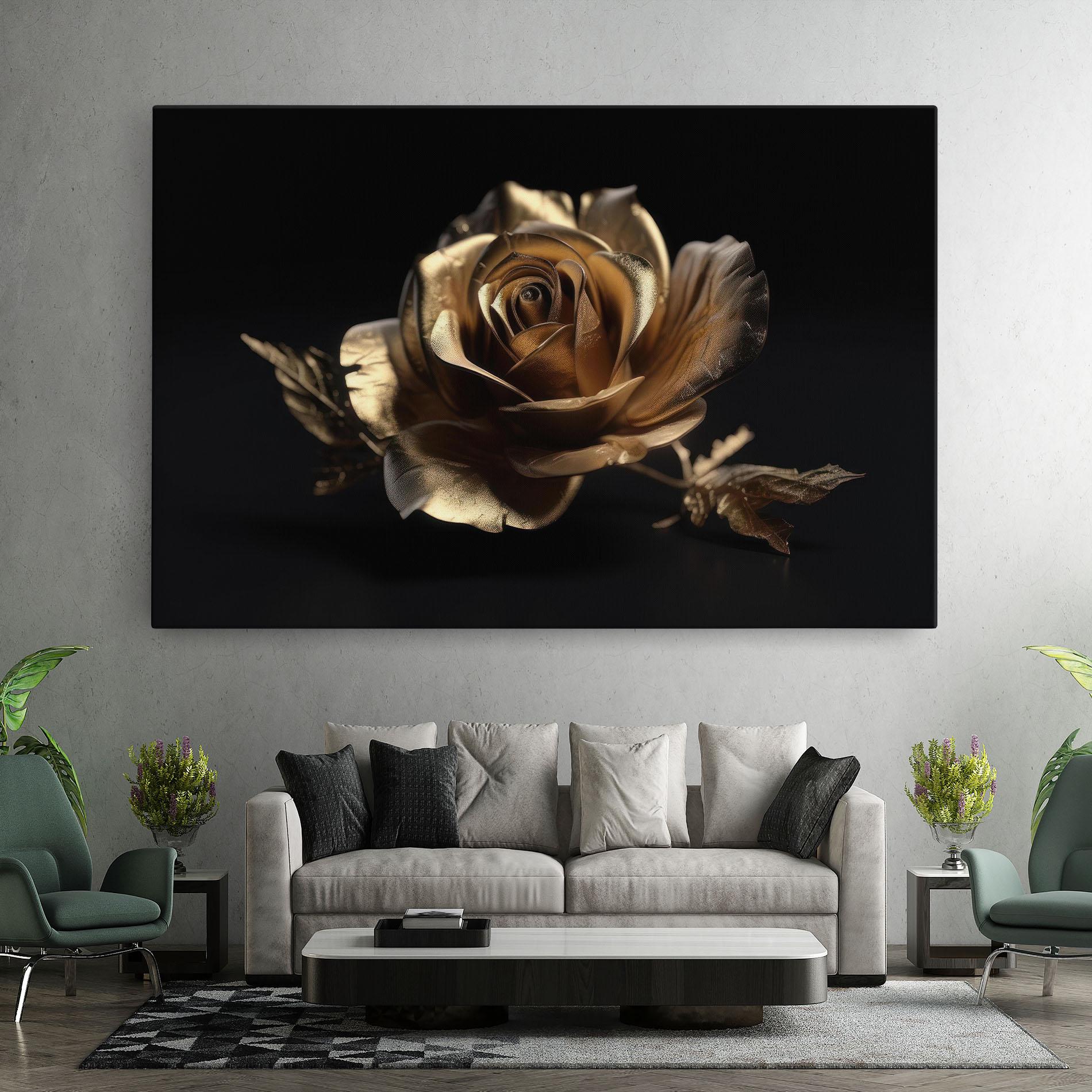 Leinwandbild Gold Rose mockup 7