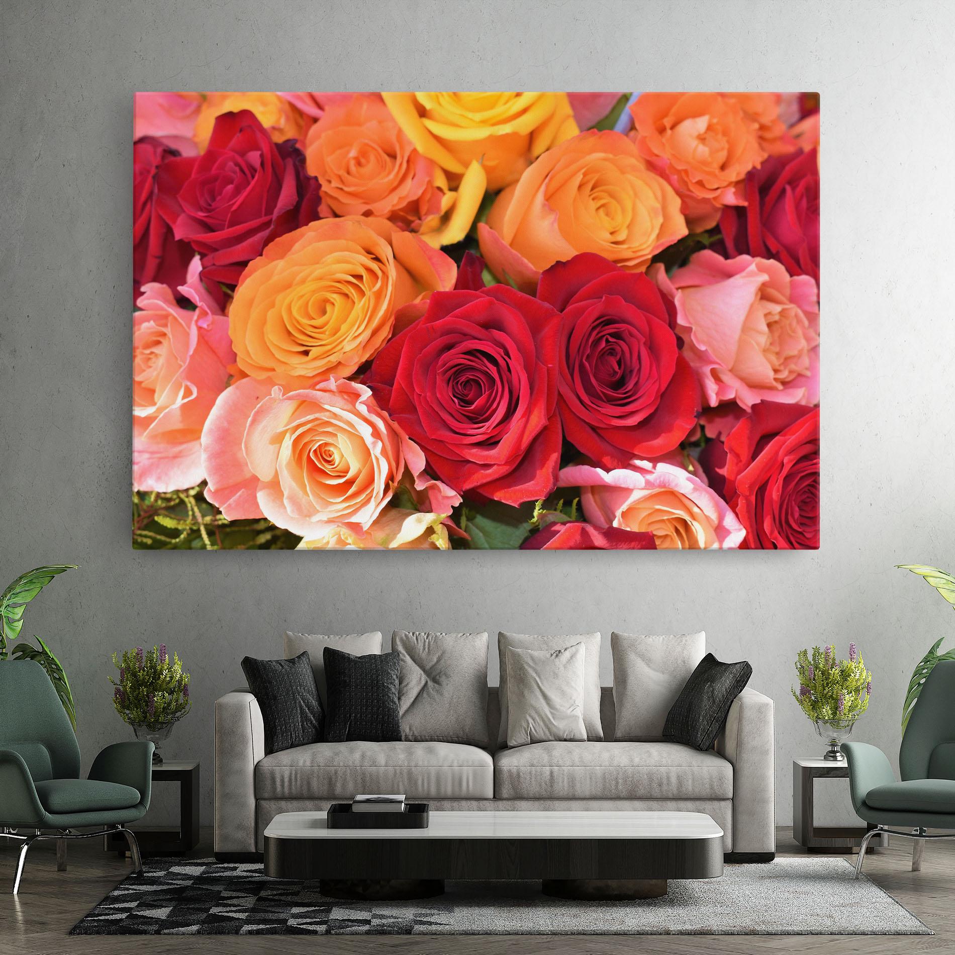 Leinwandbild Mixed Roses mockup 7