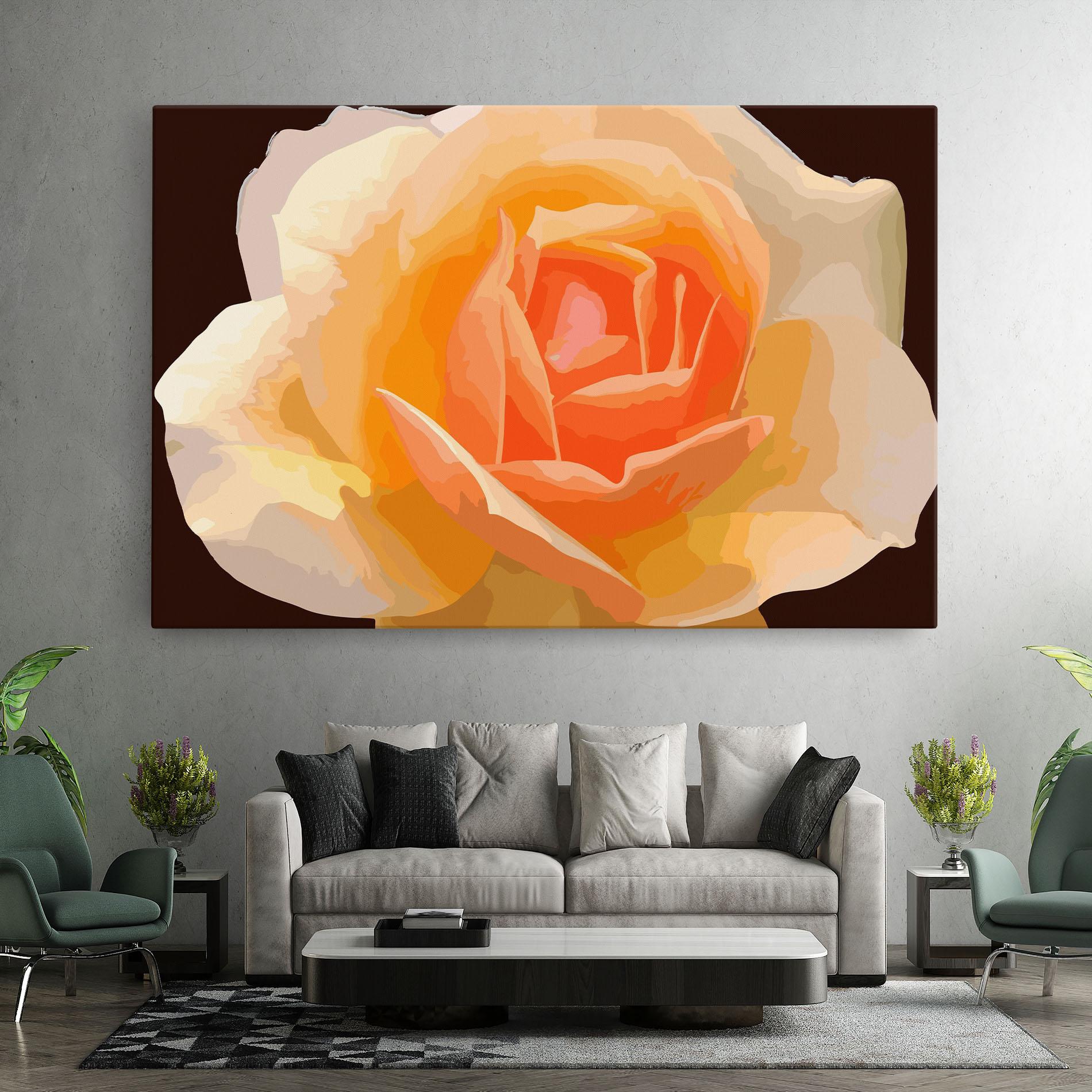 Leinwandbild Orange Rose Ioana mockup 7