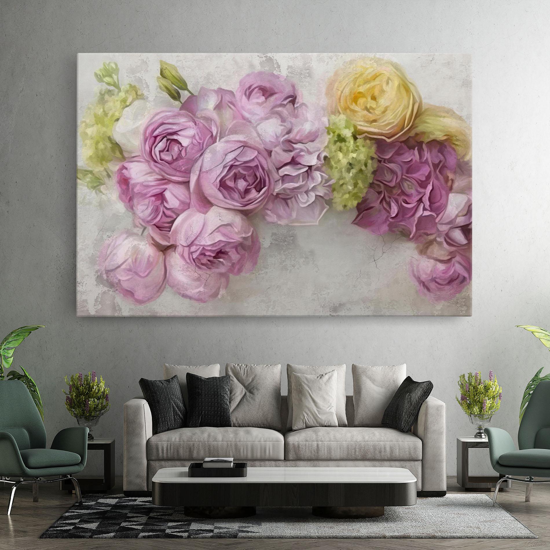 Leinwandbild Trandafiri Colorati mockup 7