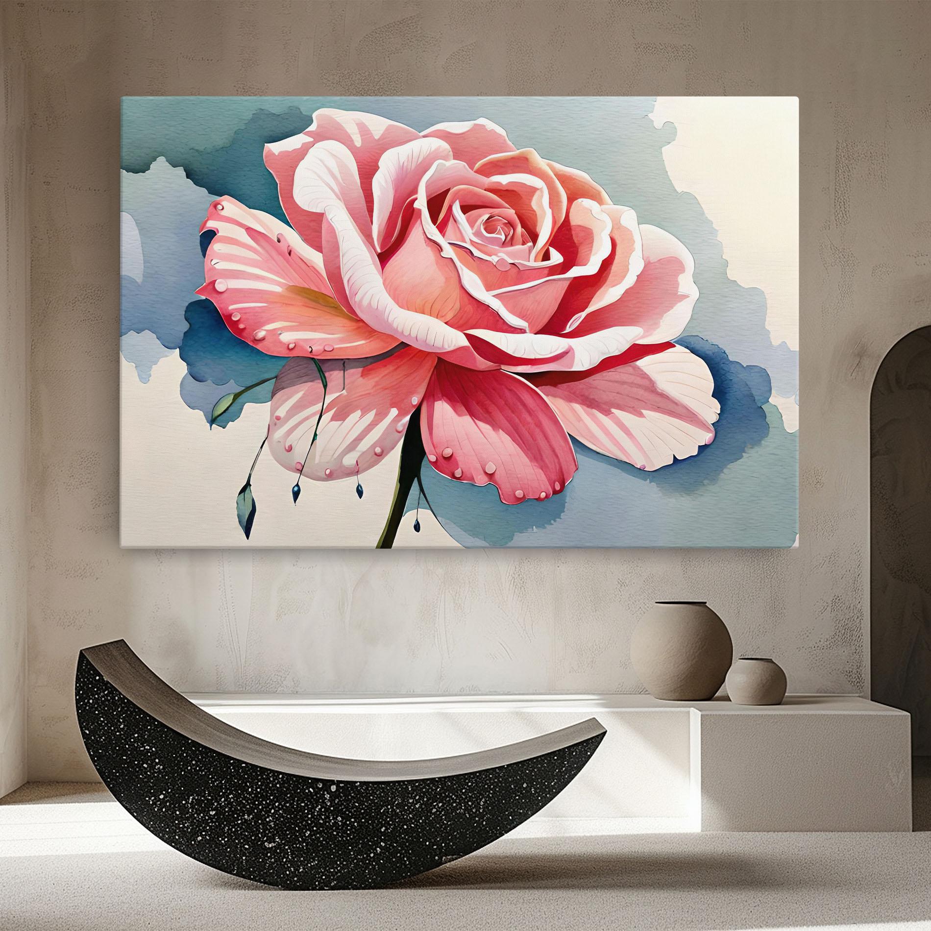Leinwandbild Bih Pink Rose mockup 8