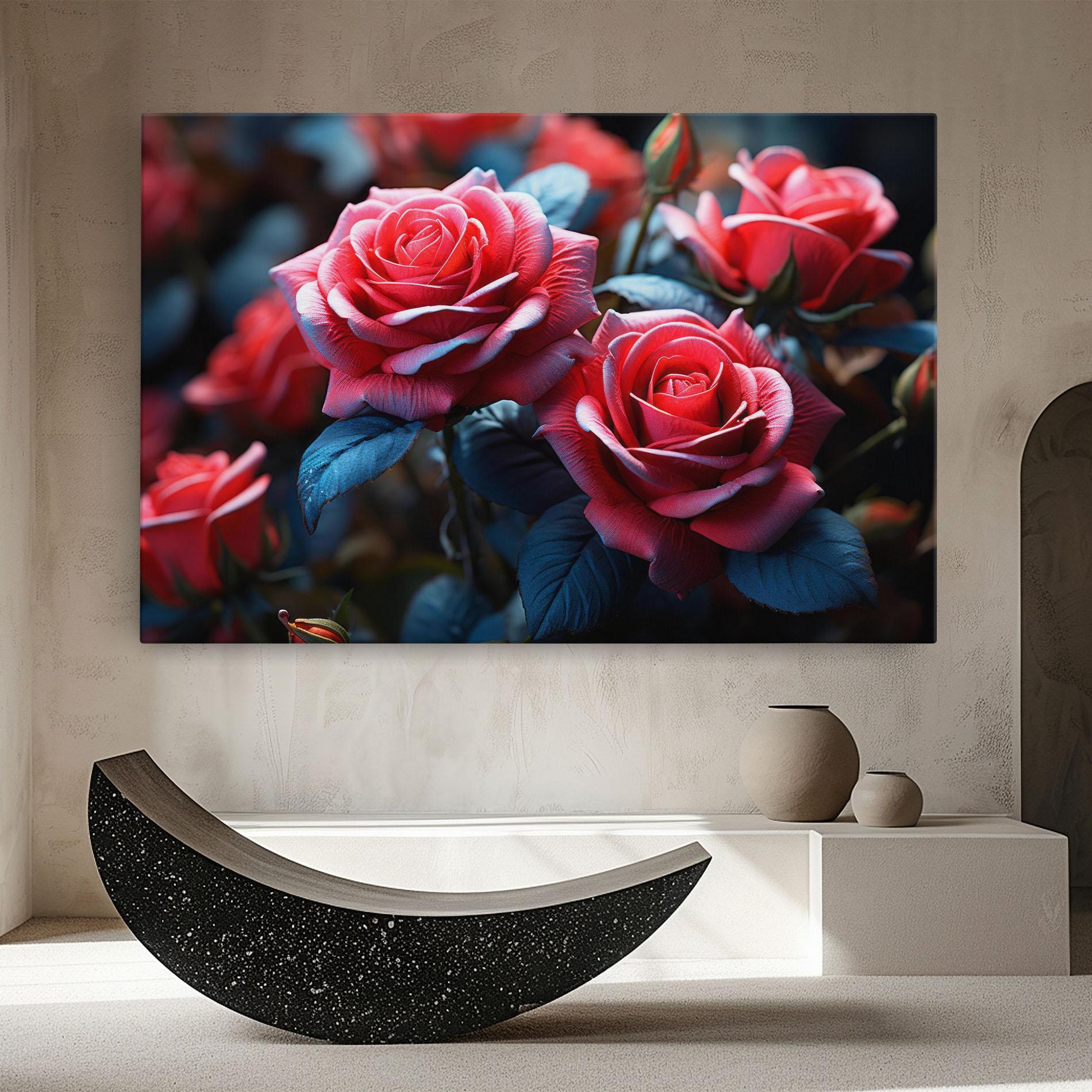 Leinwandbild Dark Pink Rose mockup 8