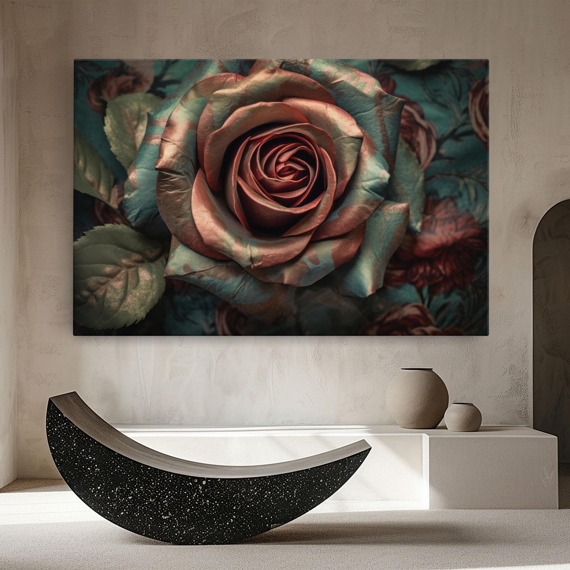 Leinwandbild Exotic Blue Rose mockup 8