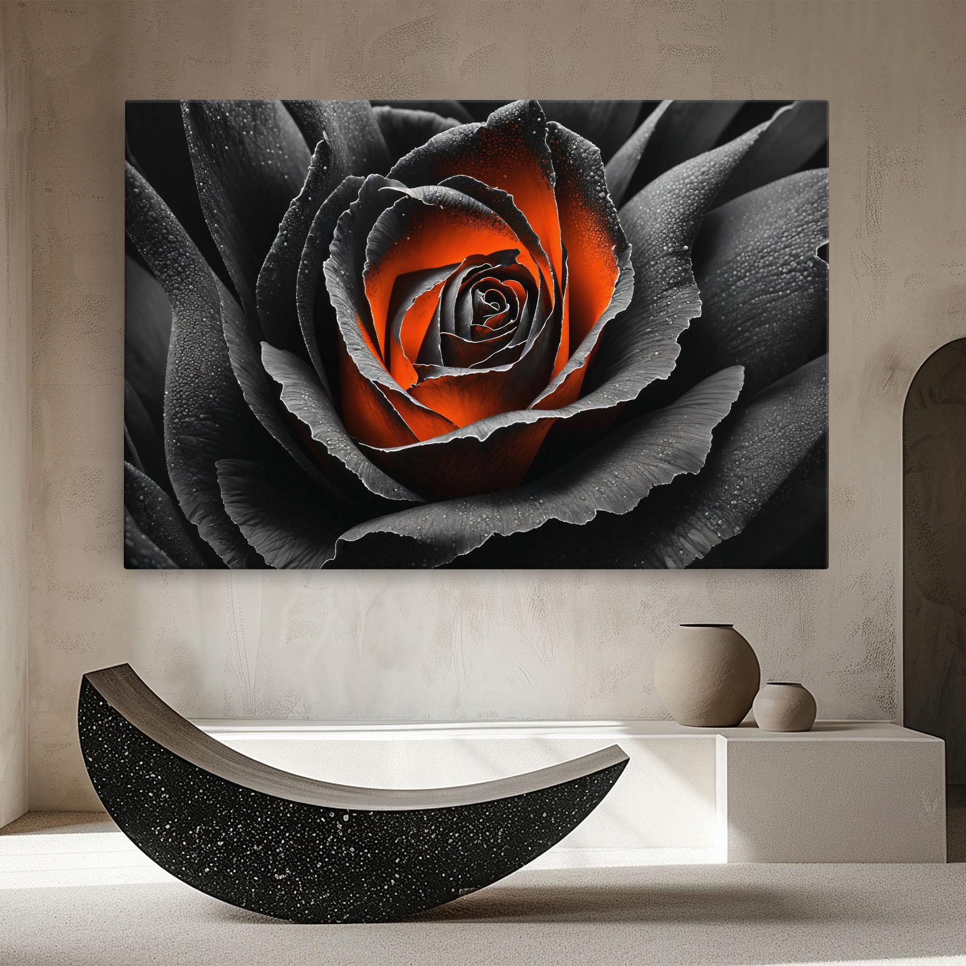 Leinwandbild Grey Orange Rose mockup 8