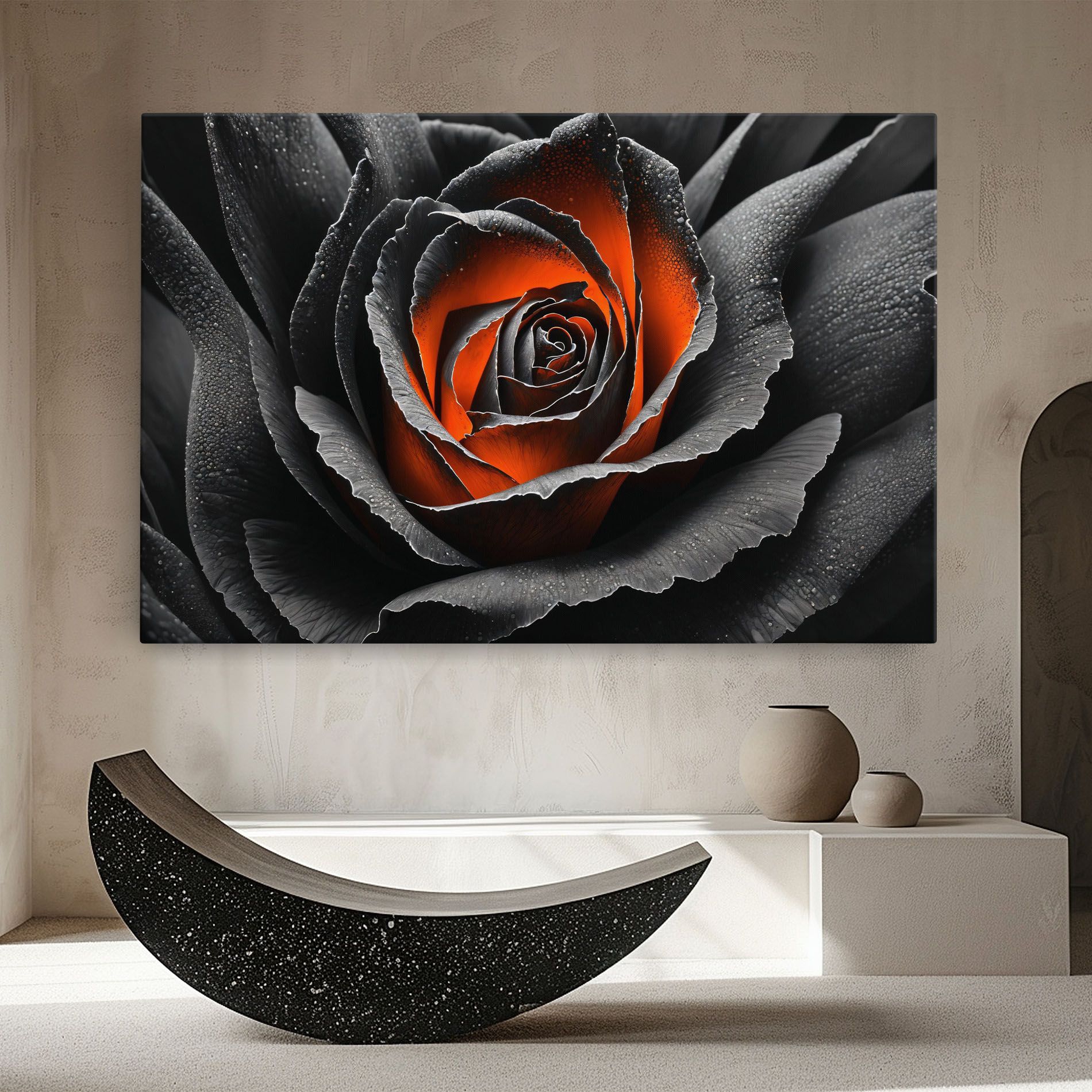 Grey Orange Rose mockup 8