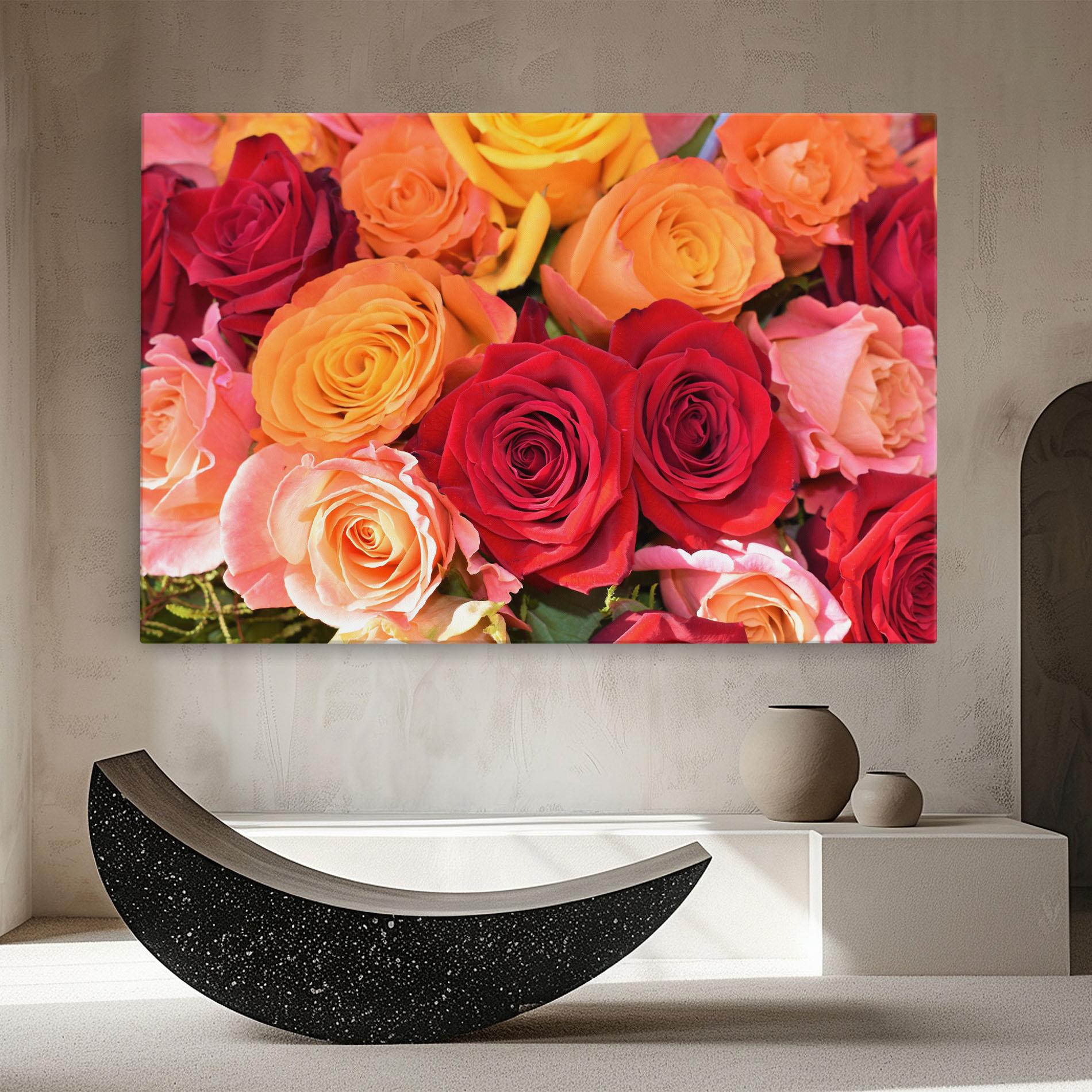 Leinwandbild Mixed Roses mockup 8