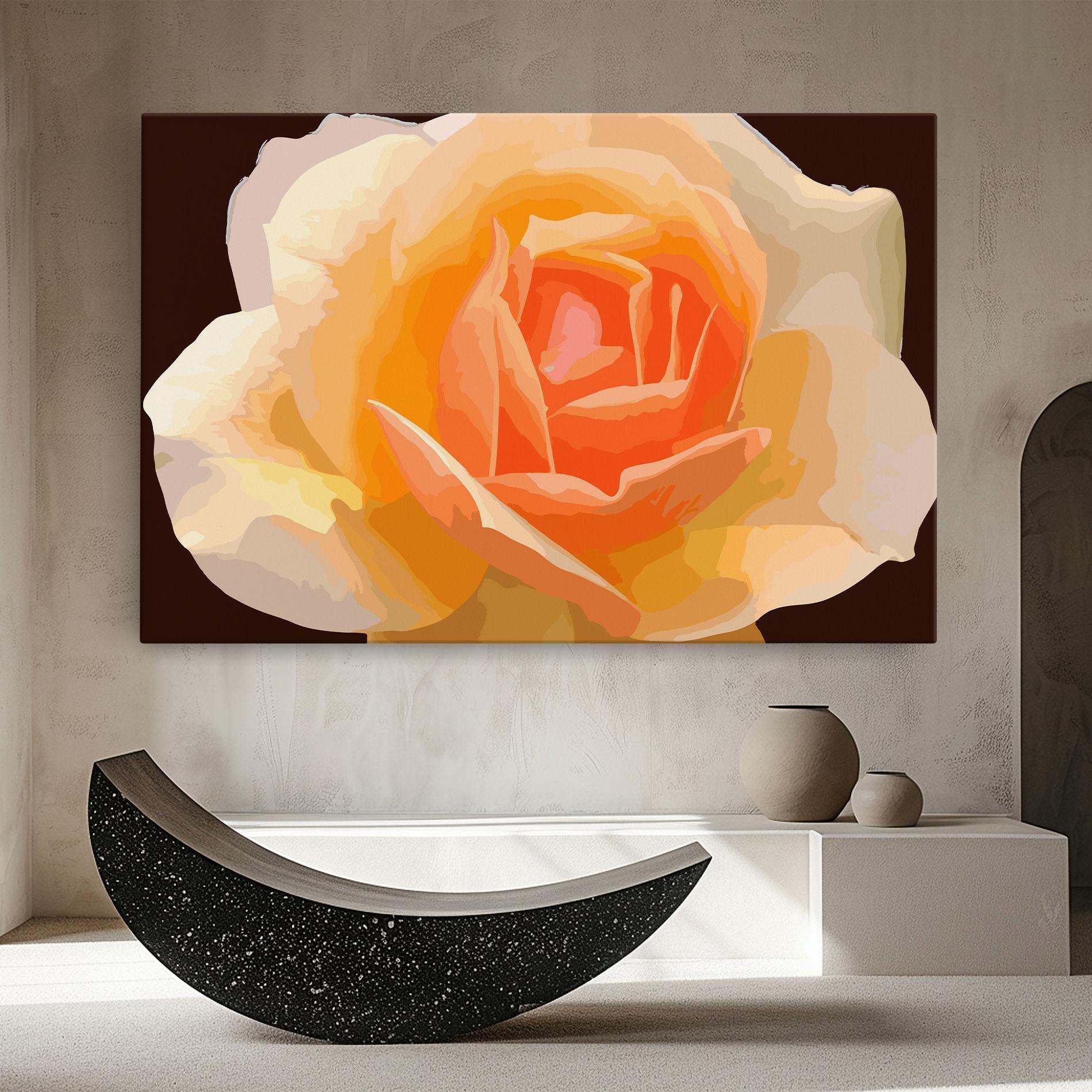 Leinwandbild Orange Rose Ioana mockup 8