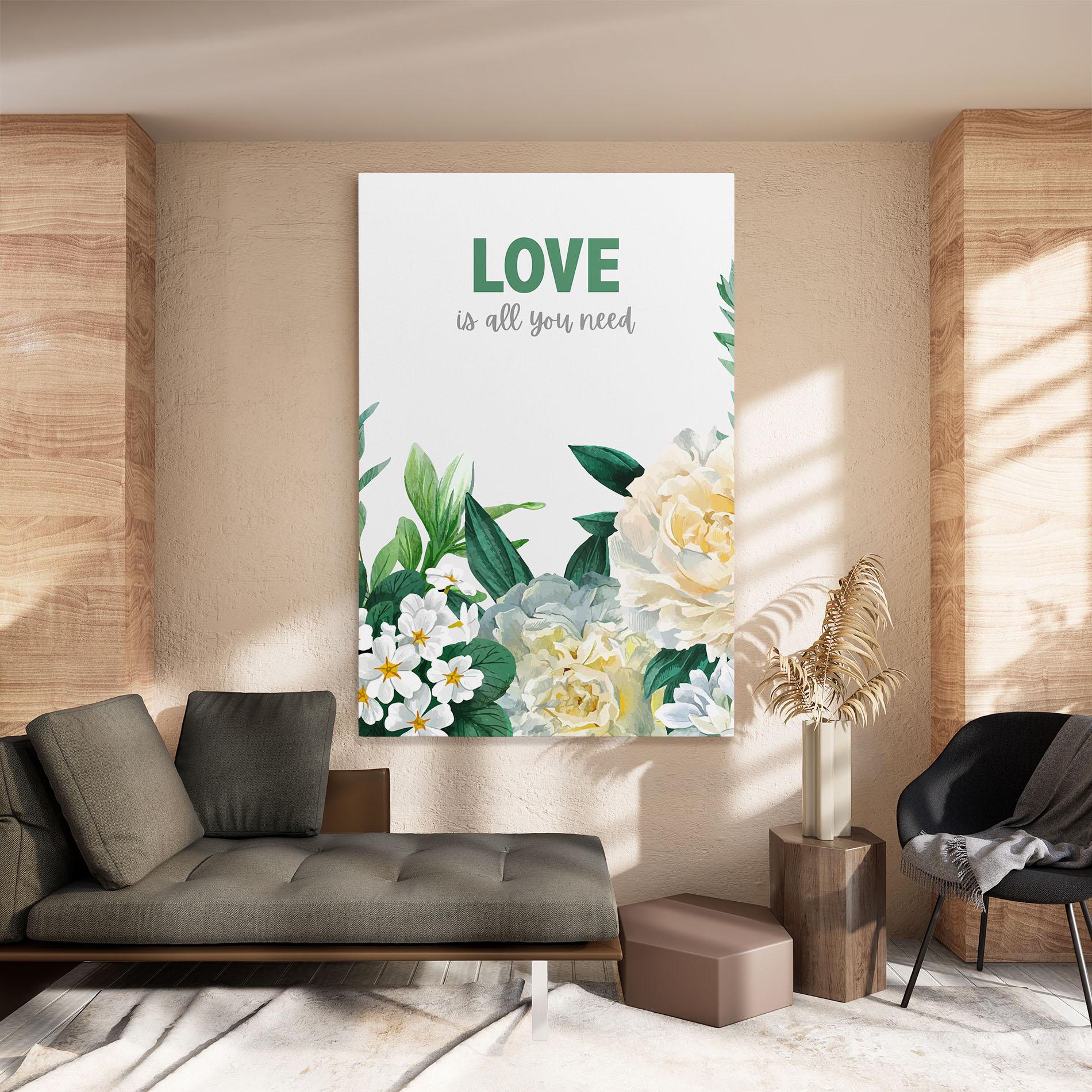 Leinwandbild Green Rose Love mockup 8