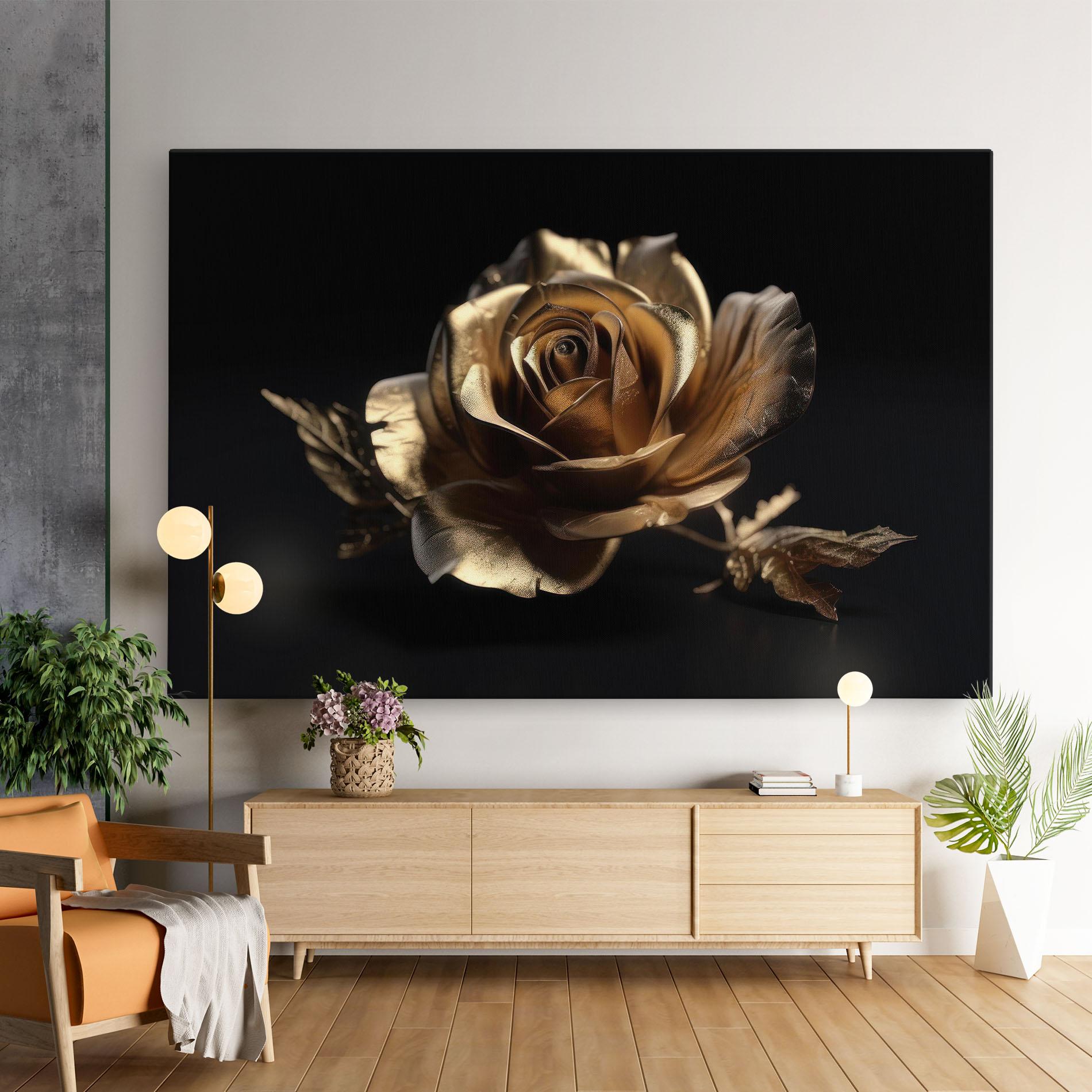 Leinwandbild Gold Rose mockup 9