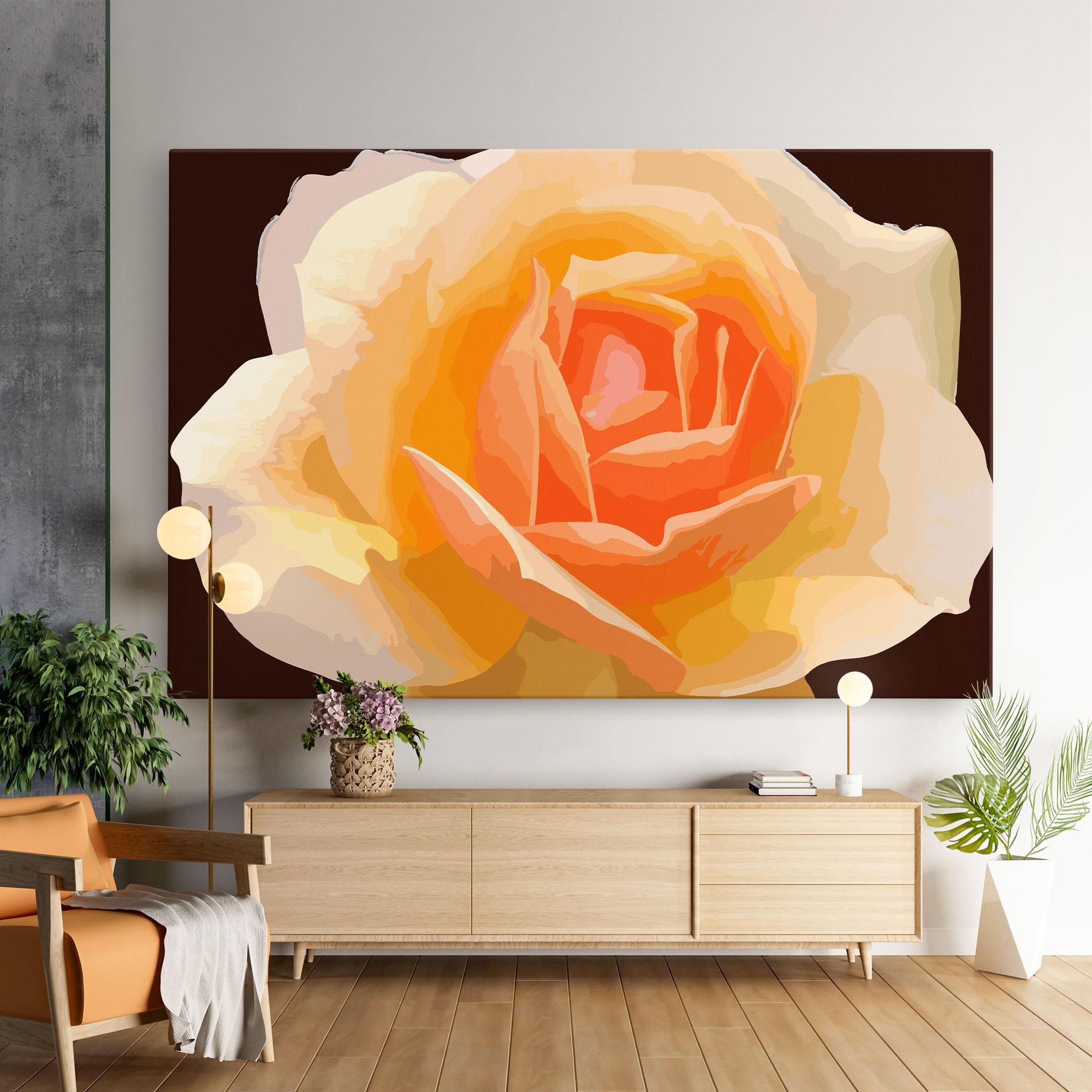 Leinwandbild Orange Rose Ioana mockup 9