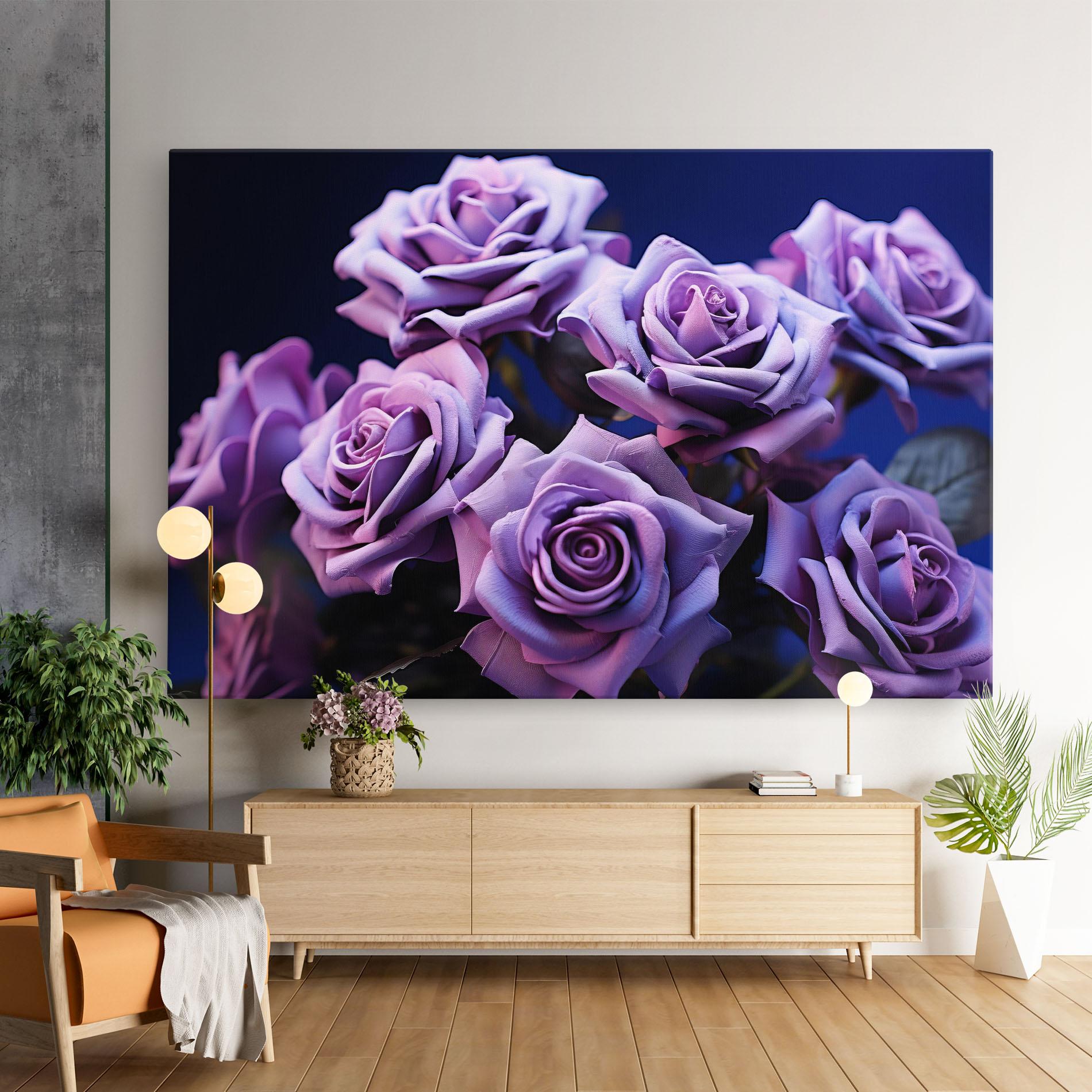 Leinwandbild Pastel Purple Rose mockup 9