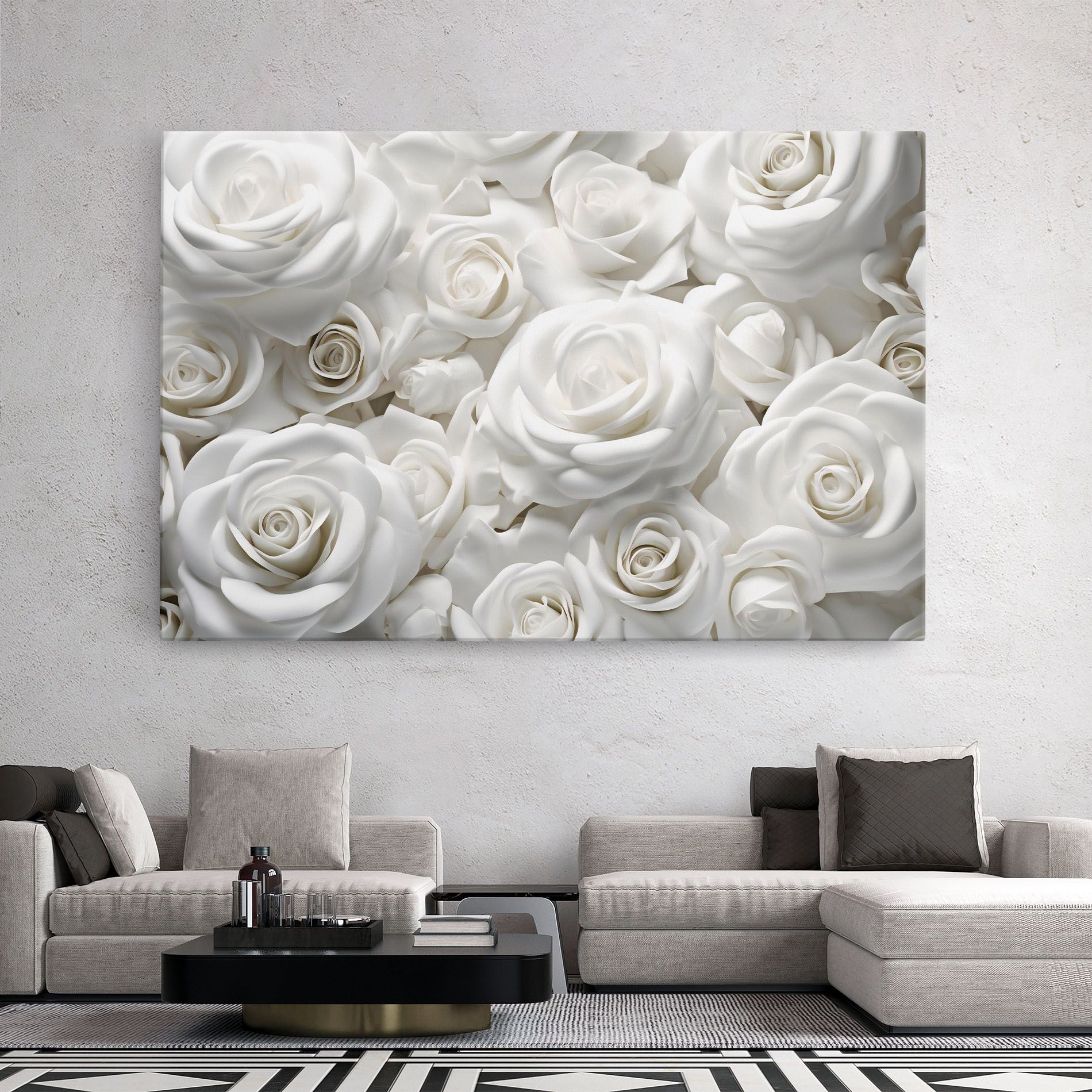 3d White Roses mockup 2