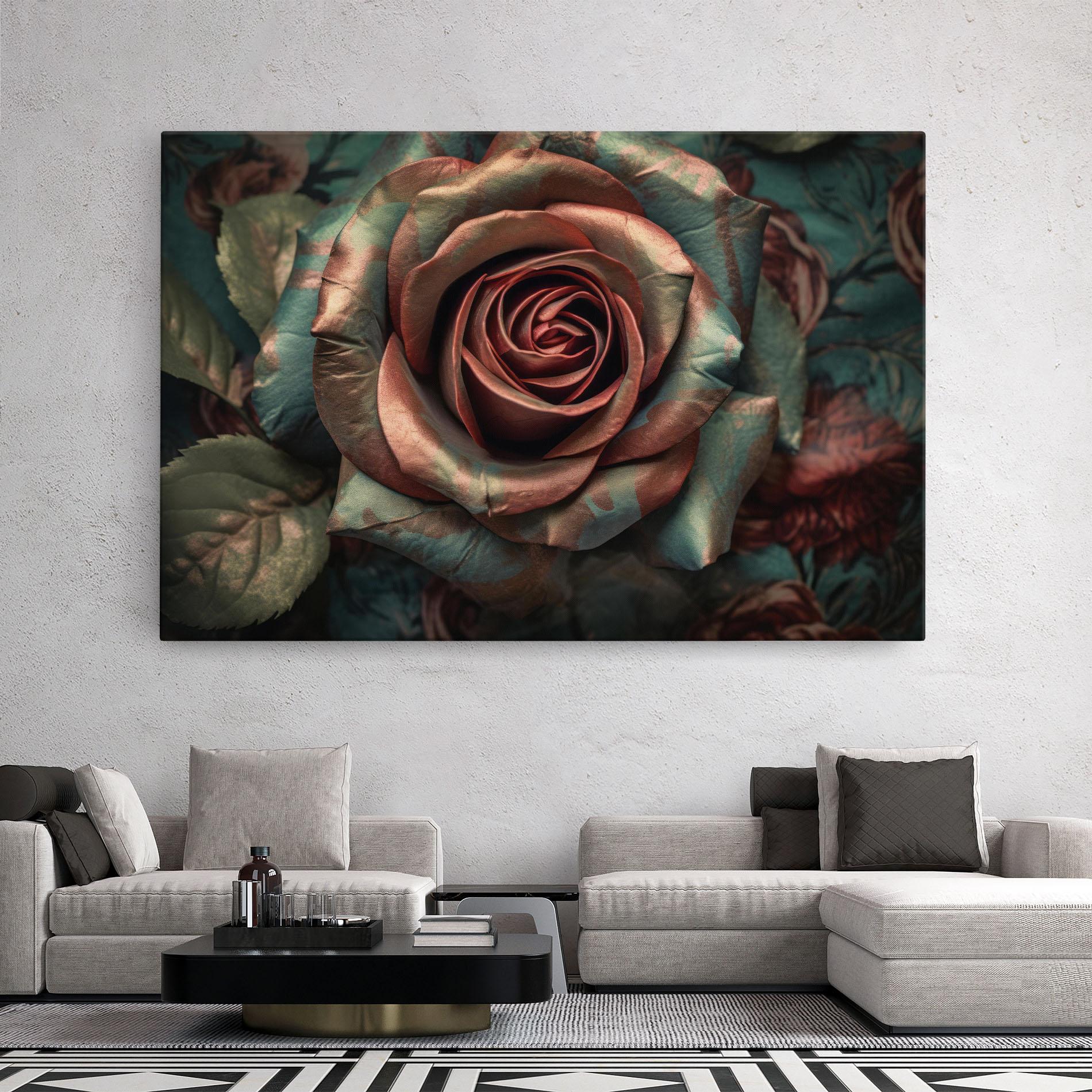 Leinwandbild Exotic Blue Rose mockup 2