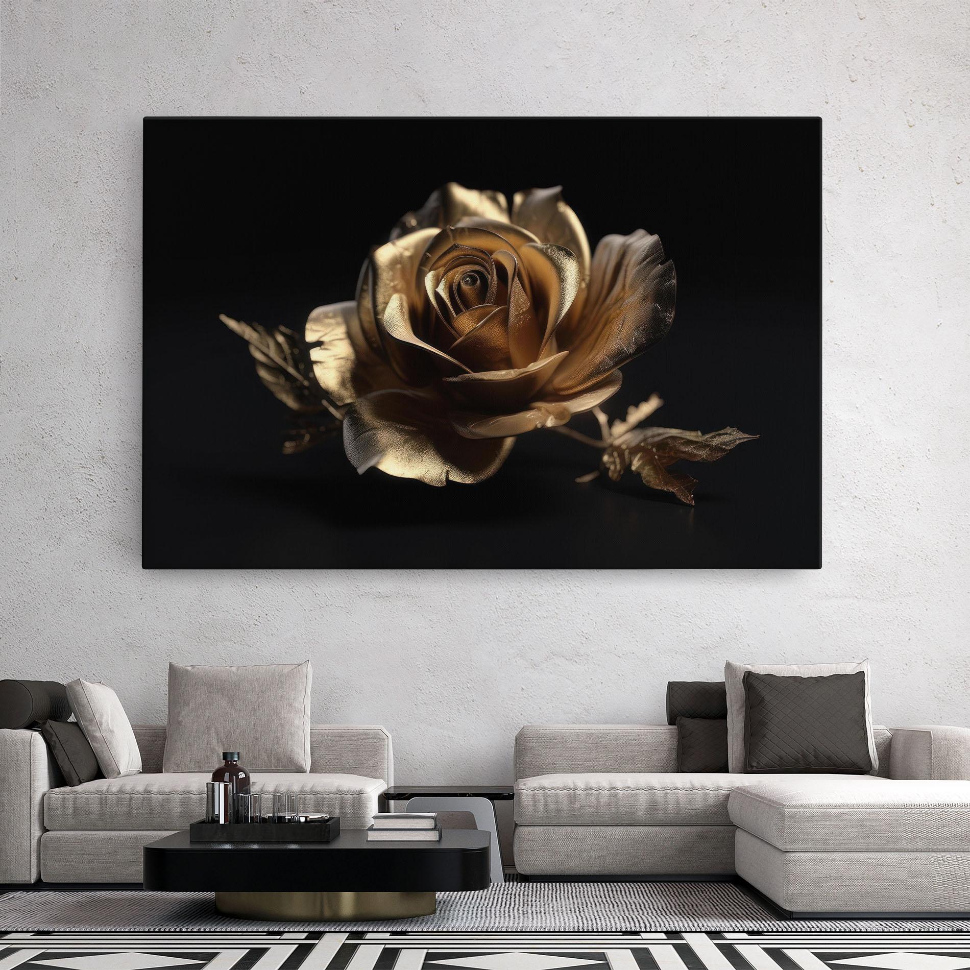 Leinwandbild Gold Rose mockup 2
