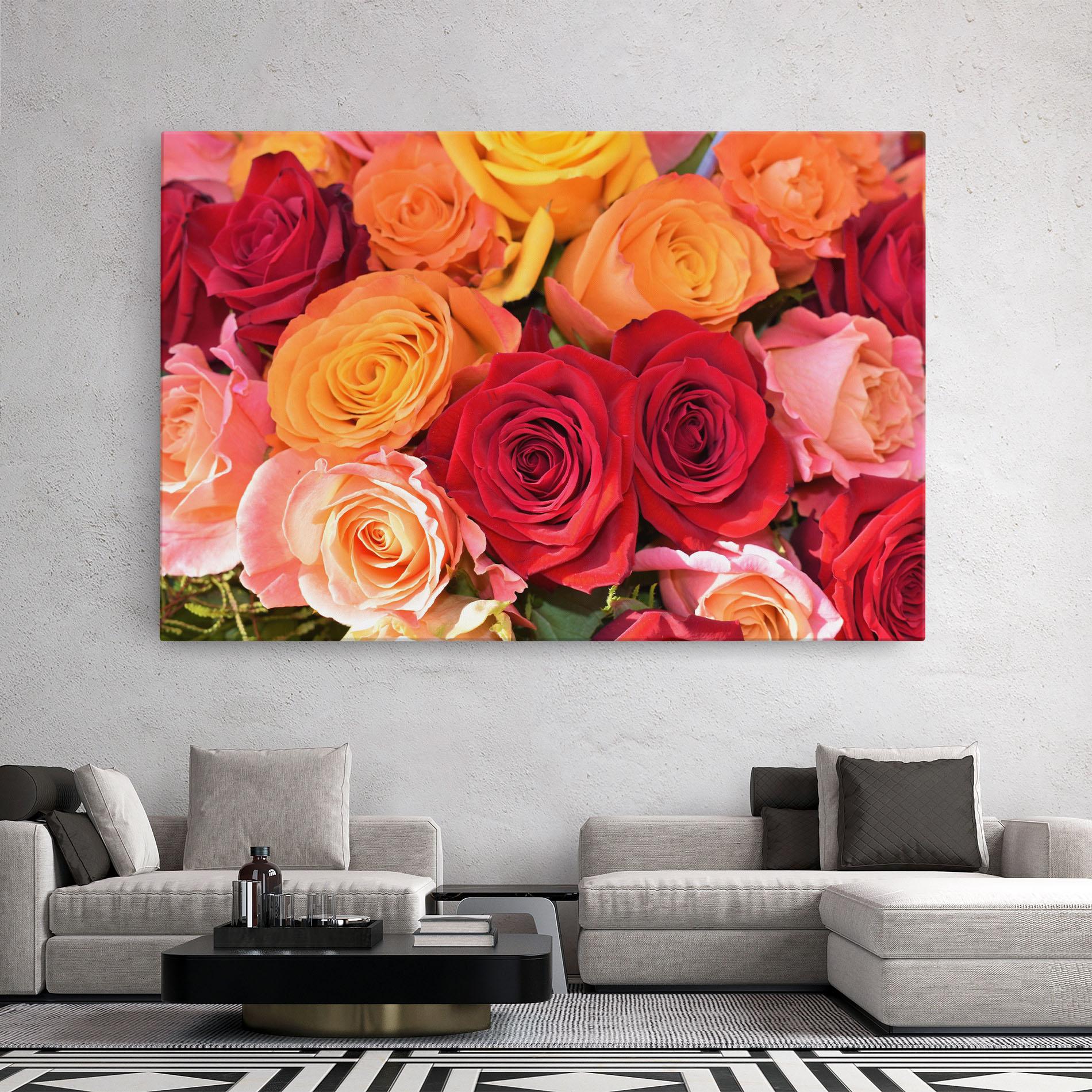 Leinwandbild Mixed Roses mockup 2