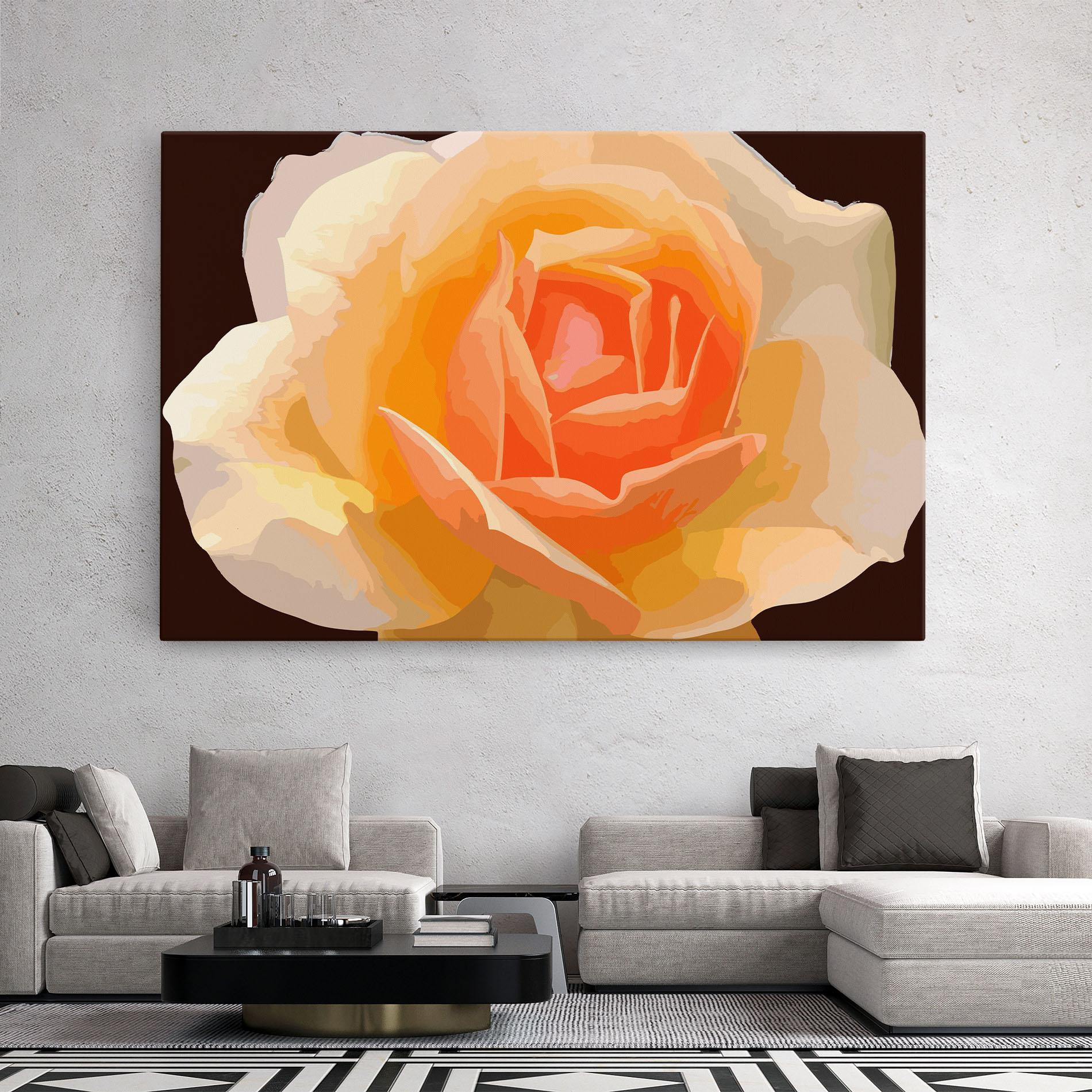 Leinwandbild Orange Rose Ioana mockup 2