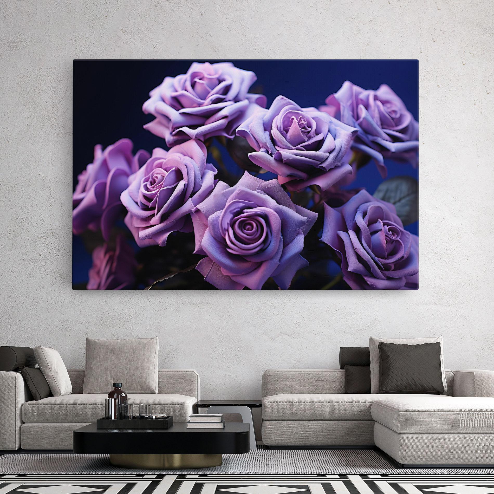 Leinwandbild Pastel Purple Rose mockup 2