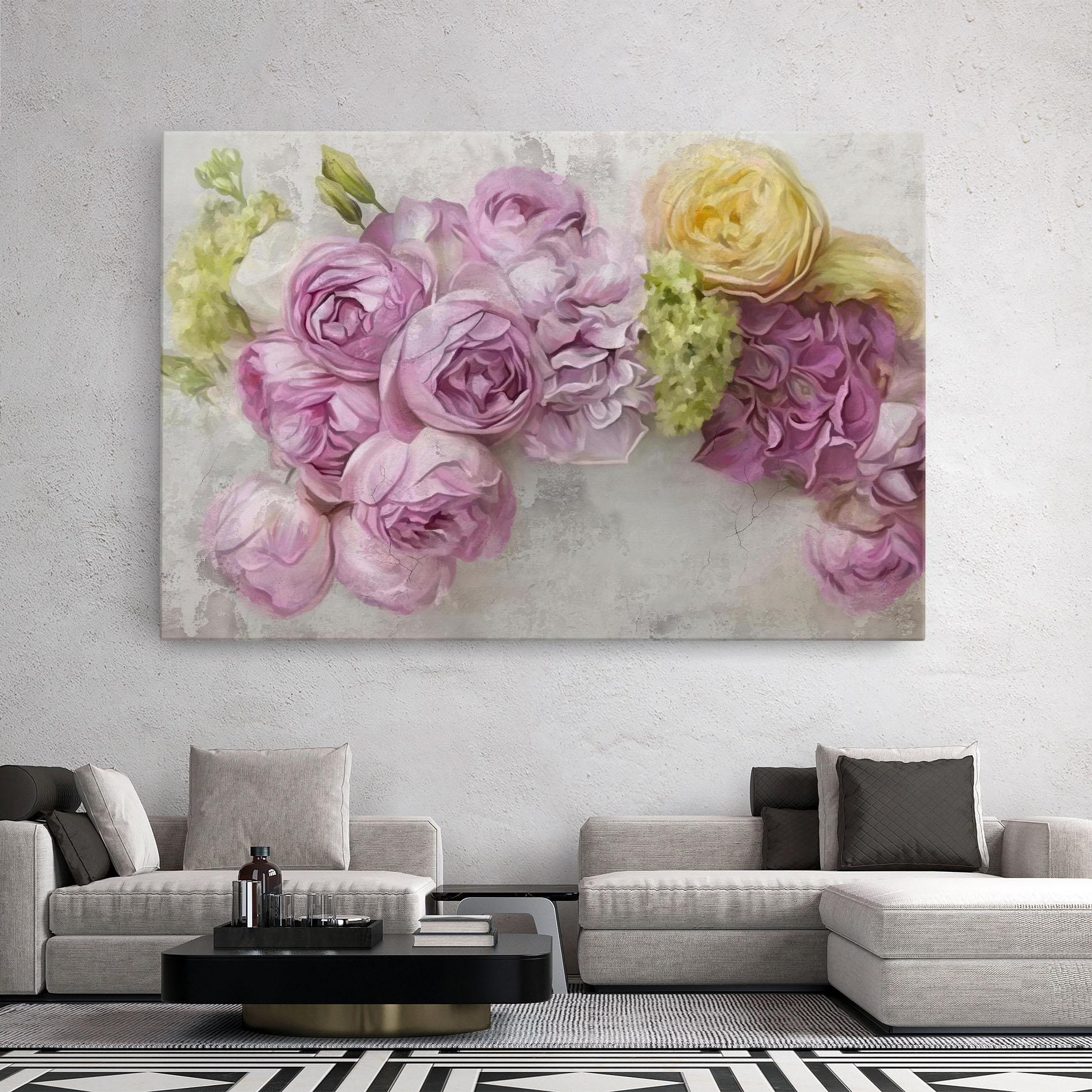 Leinwandbild Trandafiri Colorati mockup 2