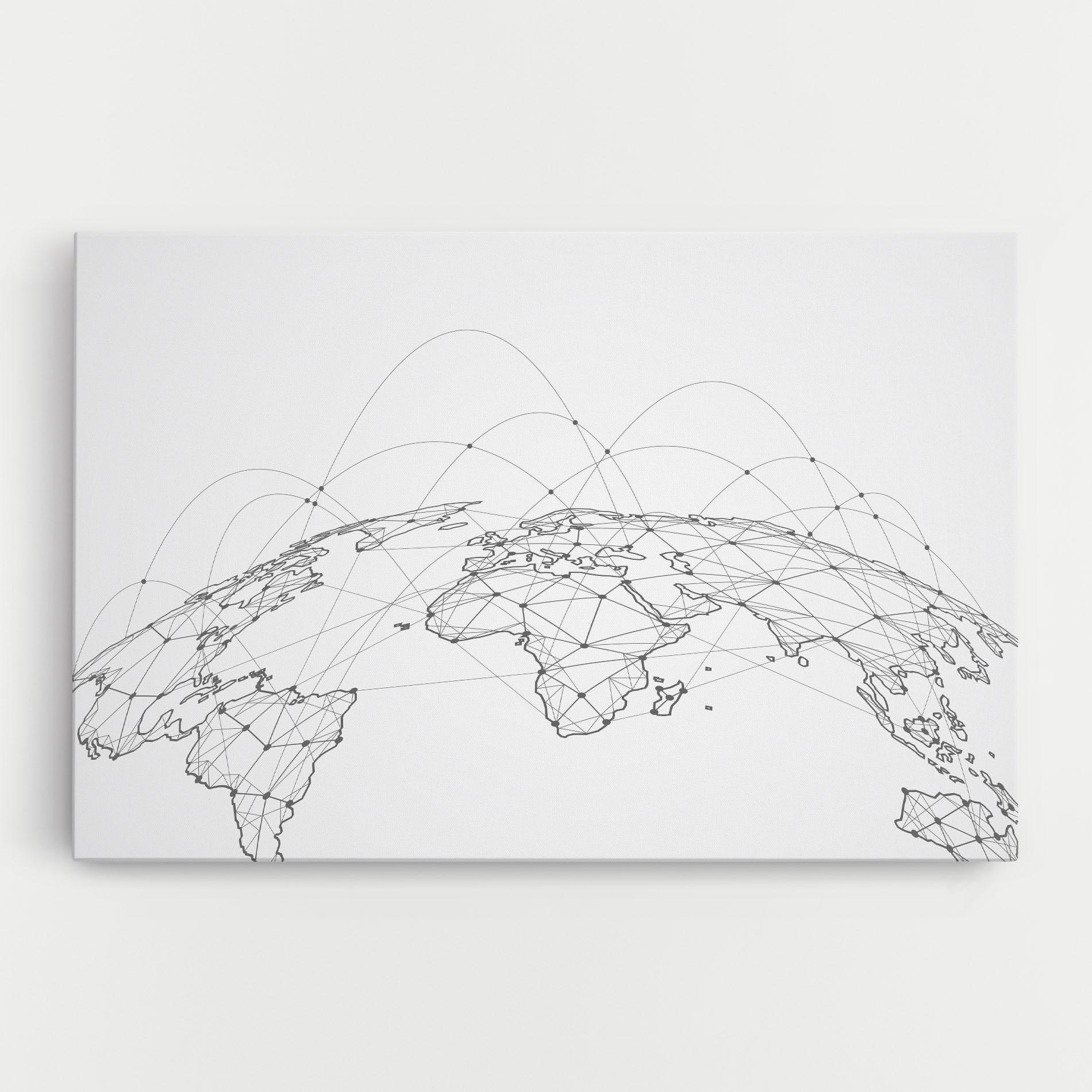 Leinwandbild Global Network mockup 0