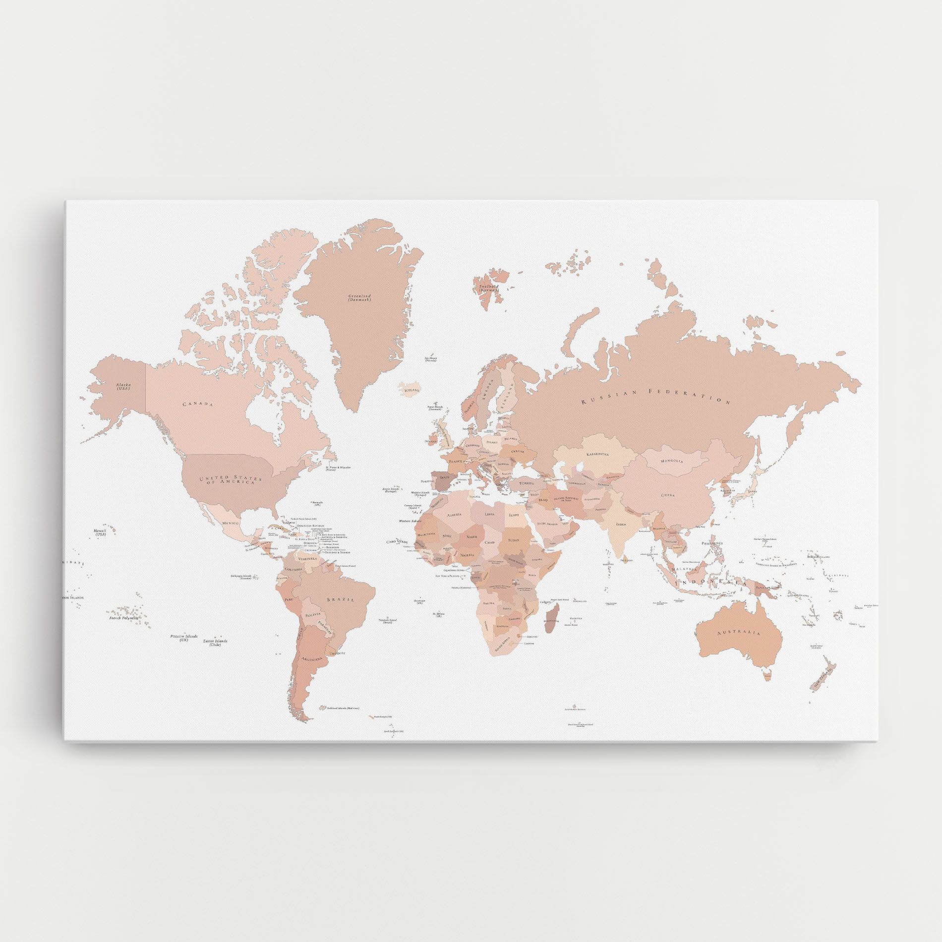 Pink World Map mockup 0
