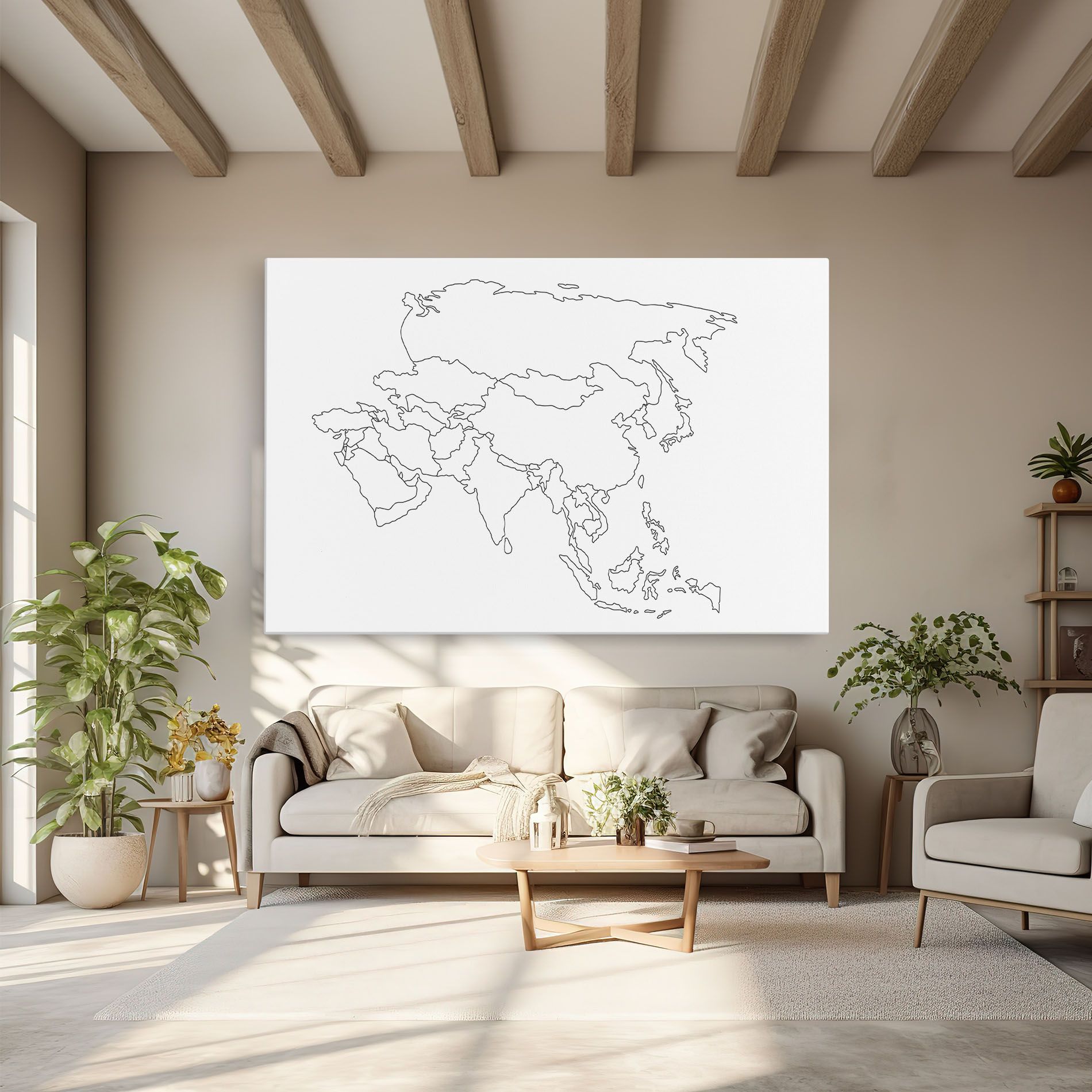 Asia Map Line mockup 6