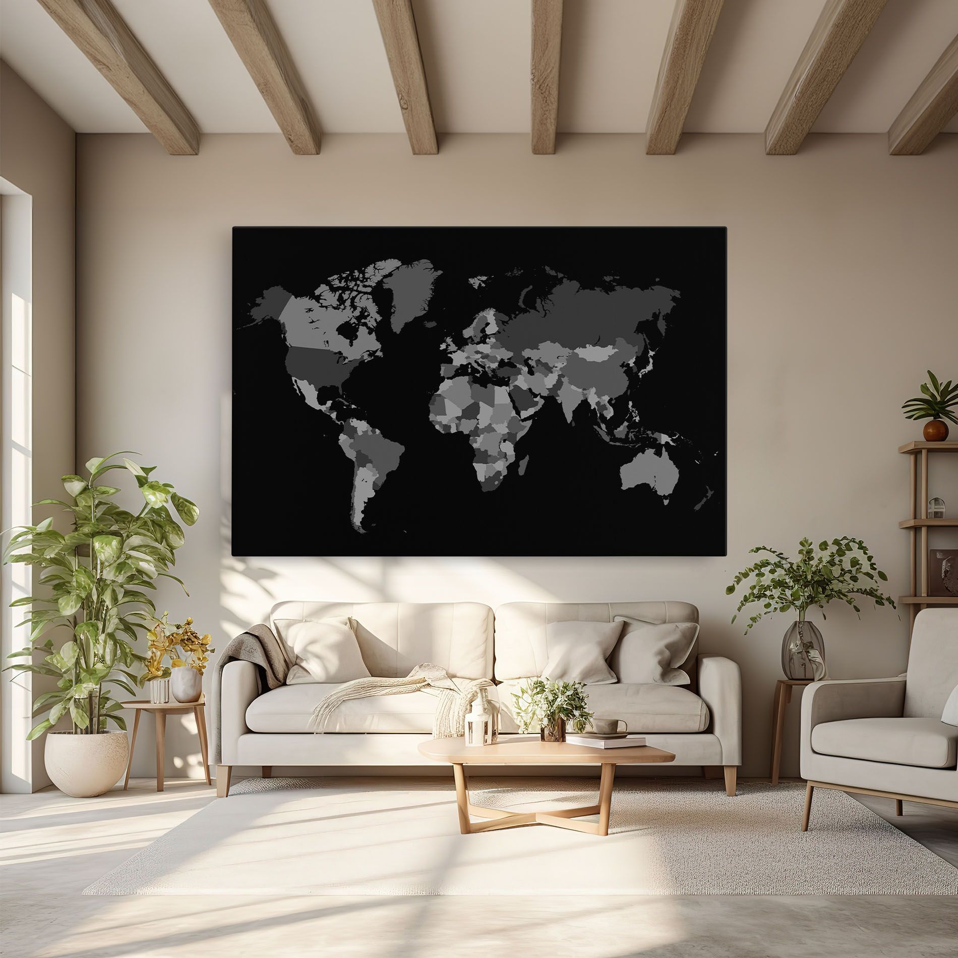 Grey Map World mockup 6