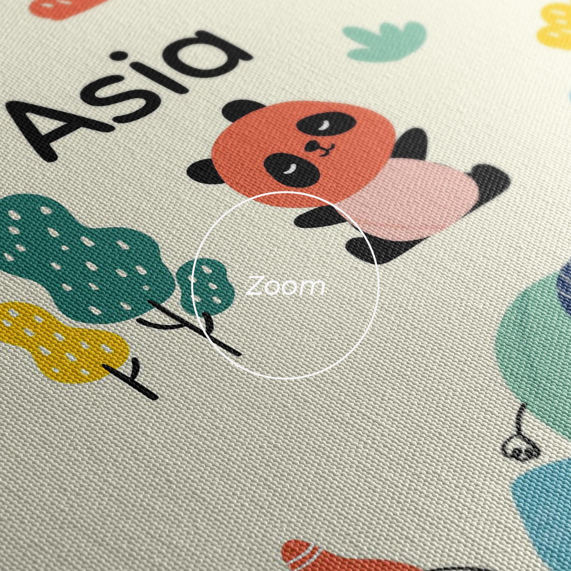 Leinwandbild Asia Cute Map mockup 3