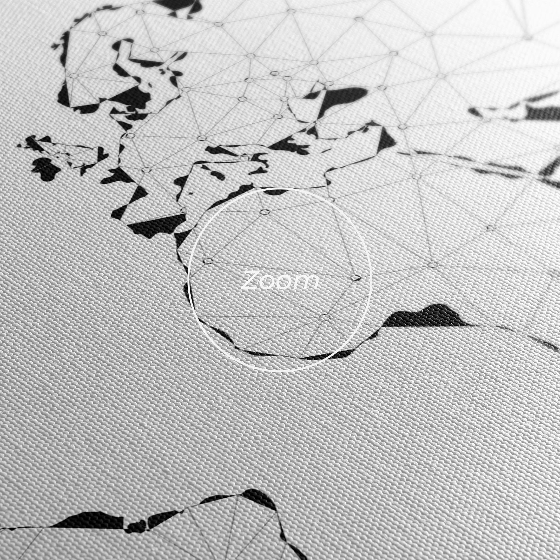 Leinwandbild Black Line Map mockup 3