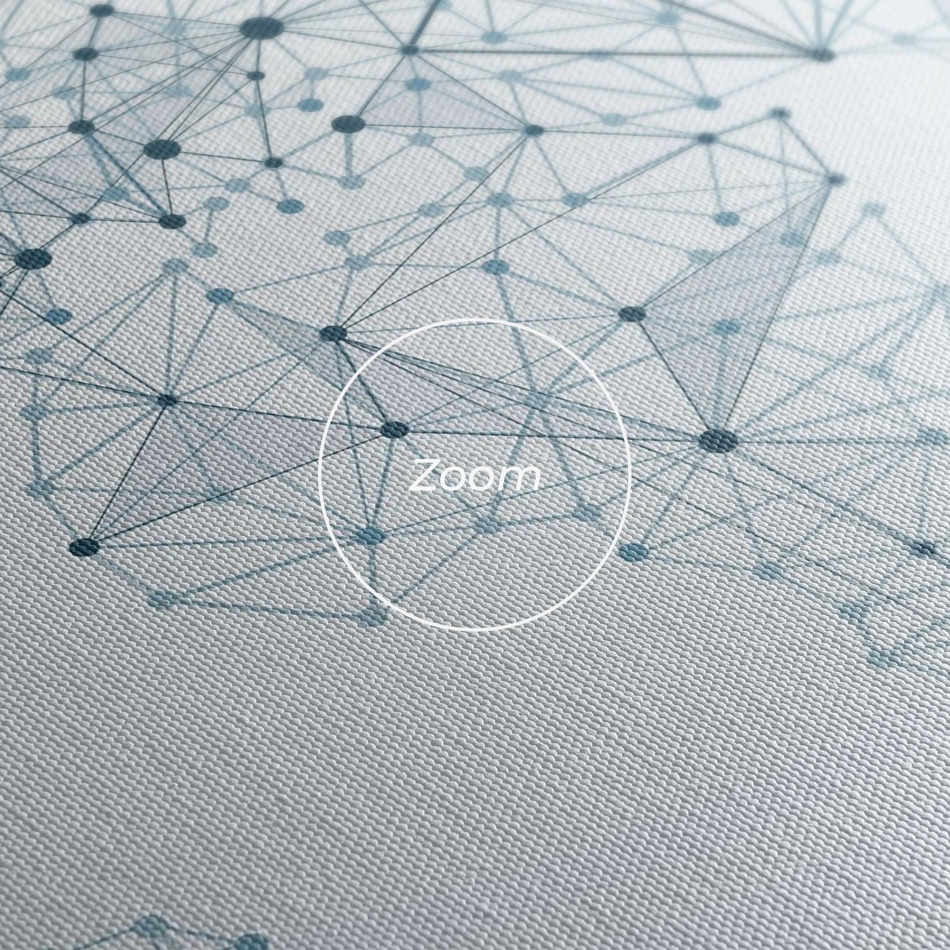 Leinwandbild Blue Line Map mockup 3