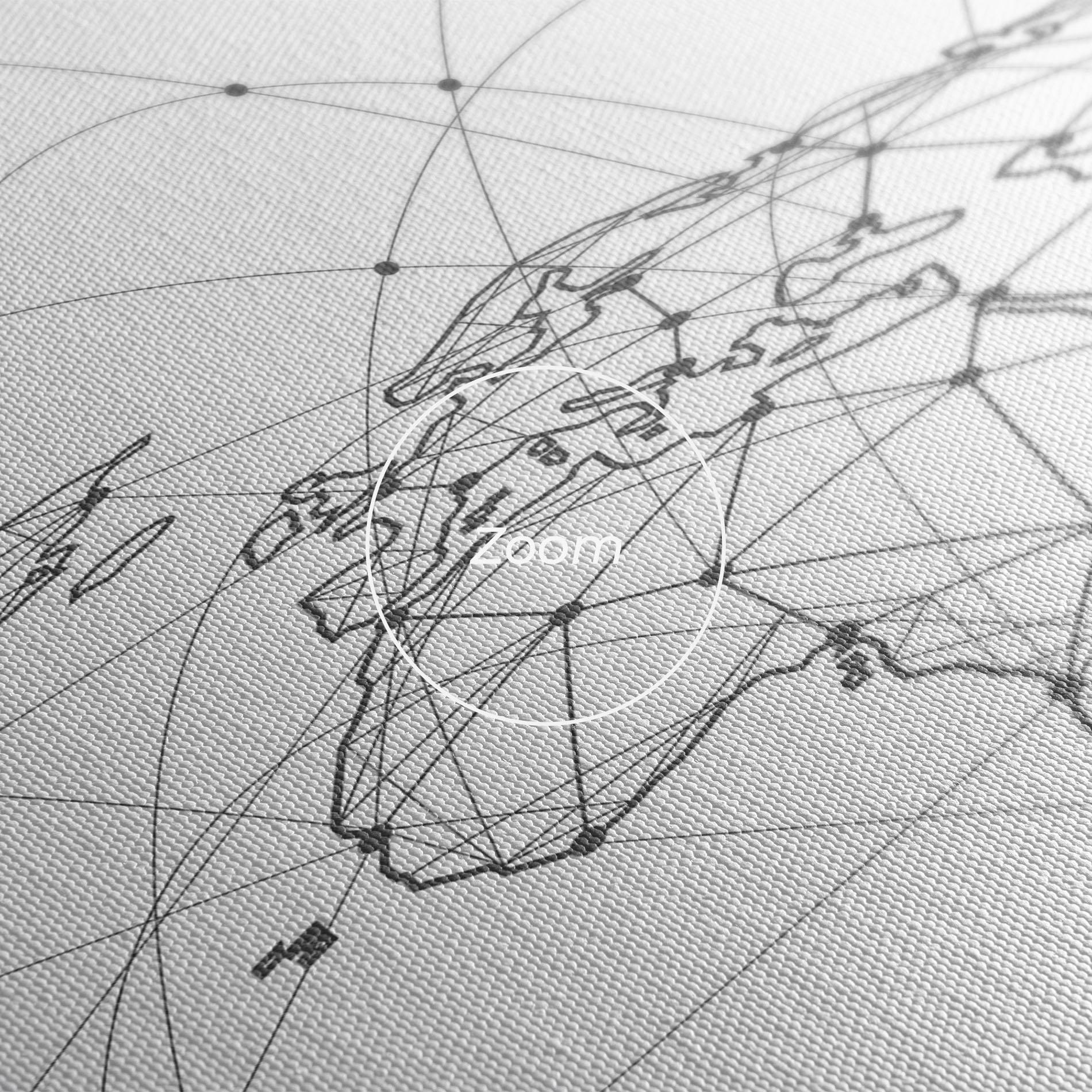 Leinwandbild Global Network mockup 3