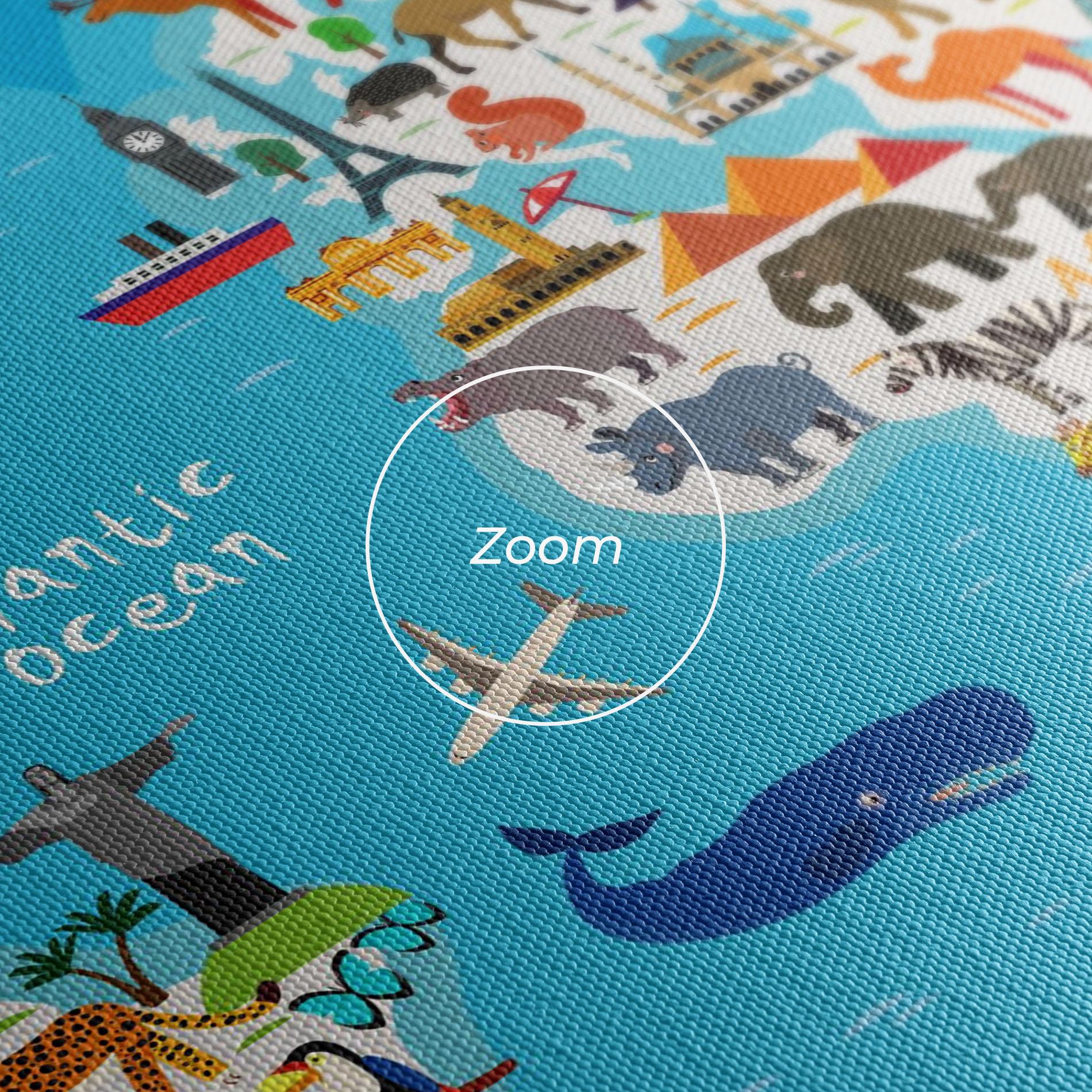 Leinwandbild Travel Map mockup 3