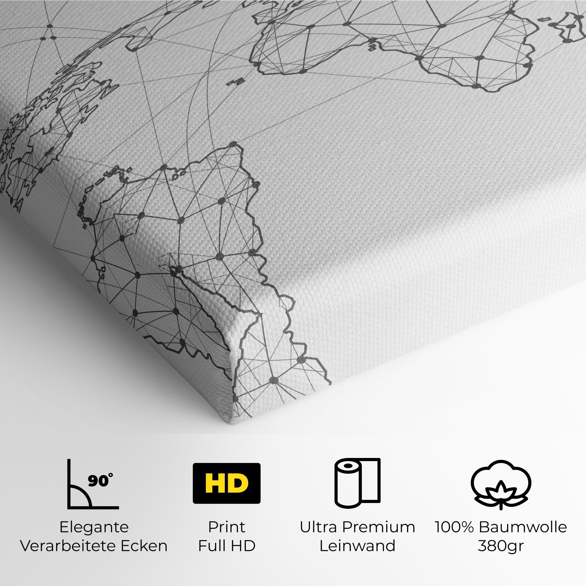 Leinwandbild Global Network mockup 4