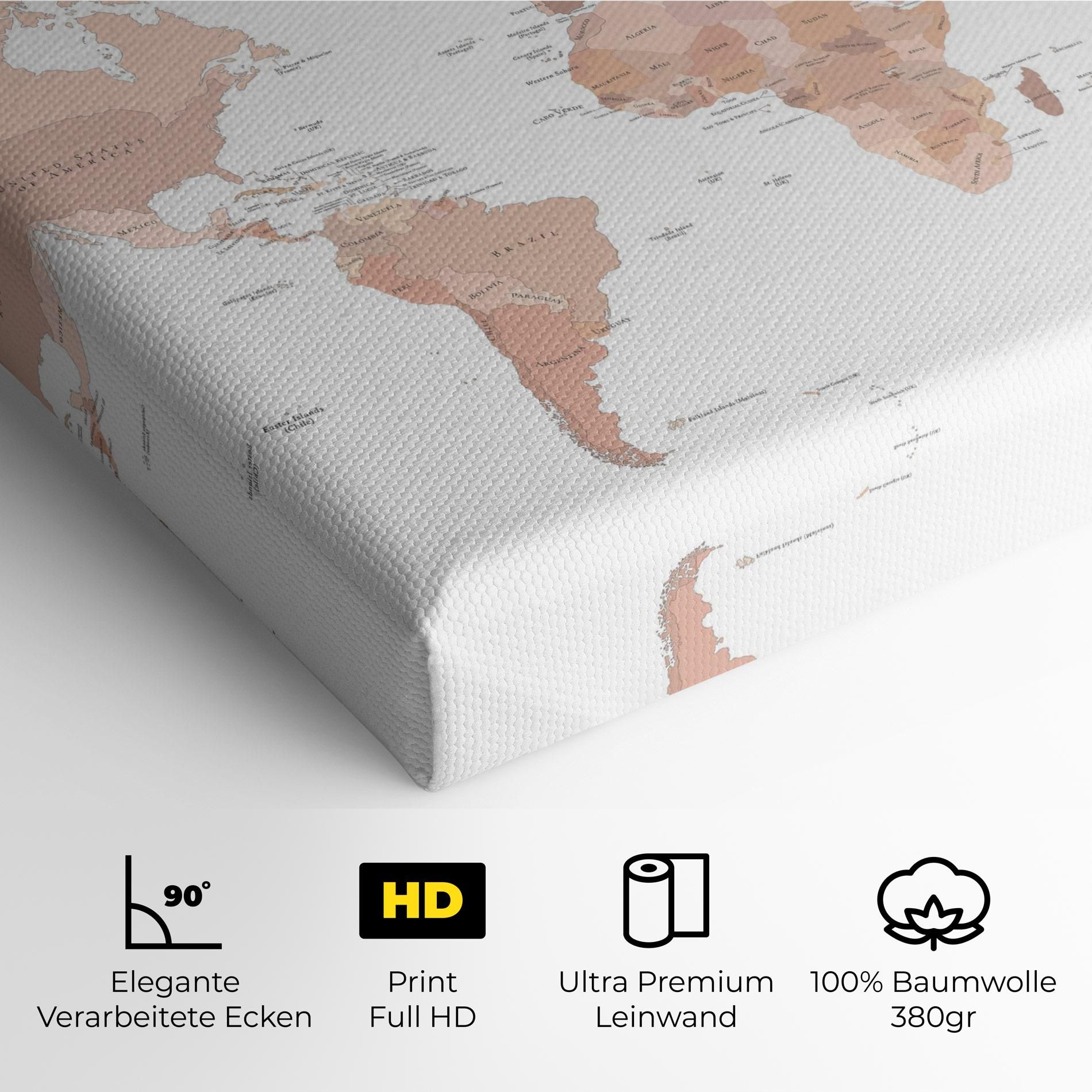 Pink World Map mockup 4