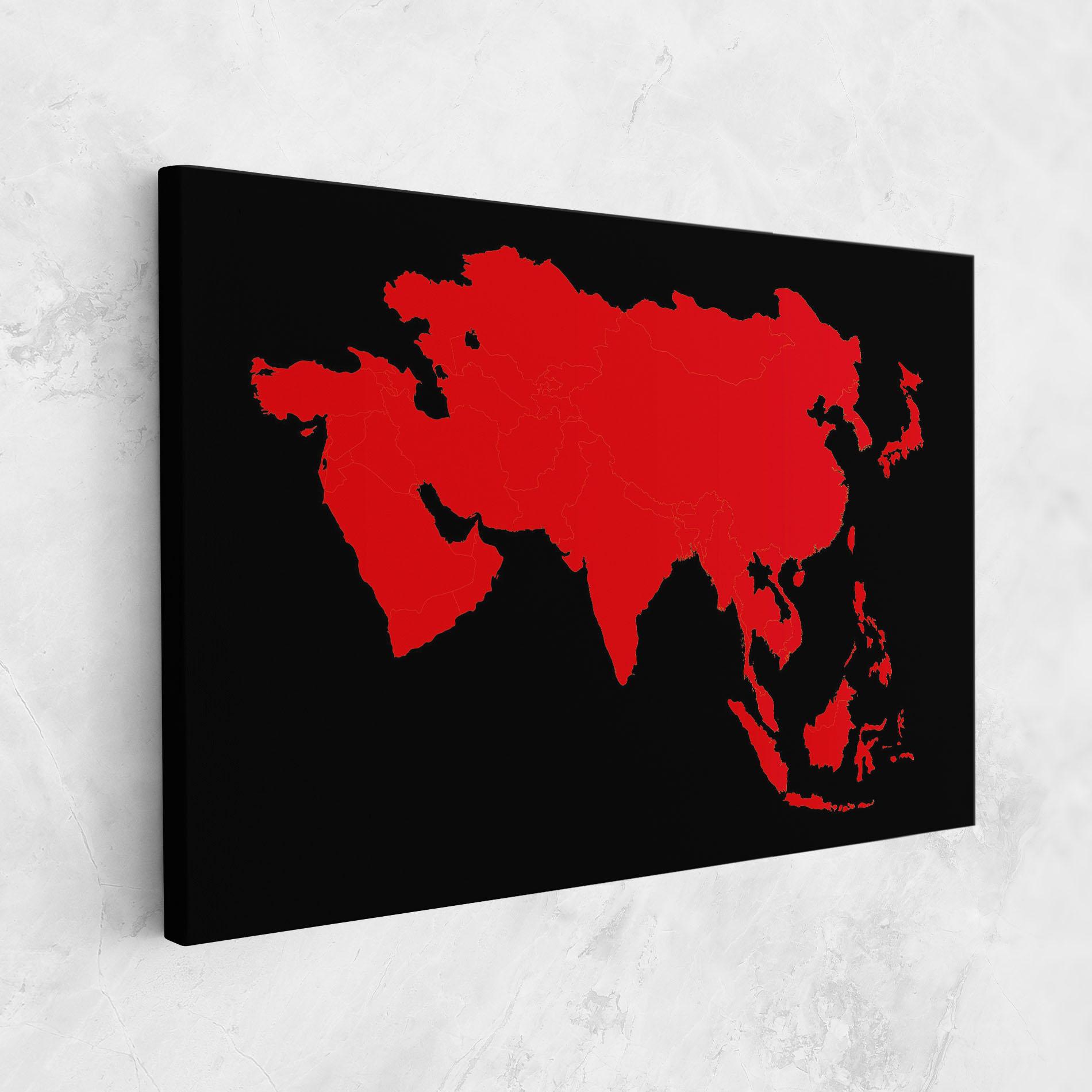 Leinwandbild Asia Map mockup 1