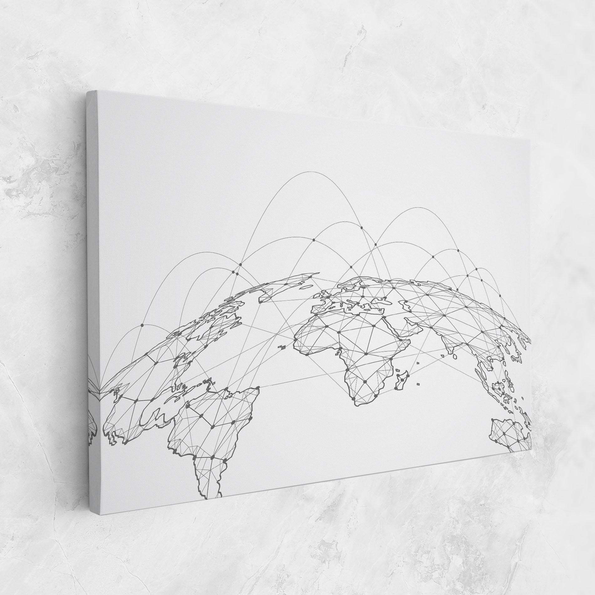 Leinwandbild Global Network mockup 1