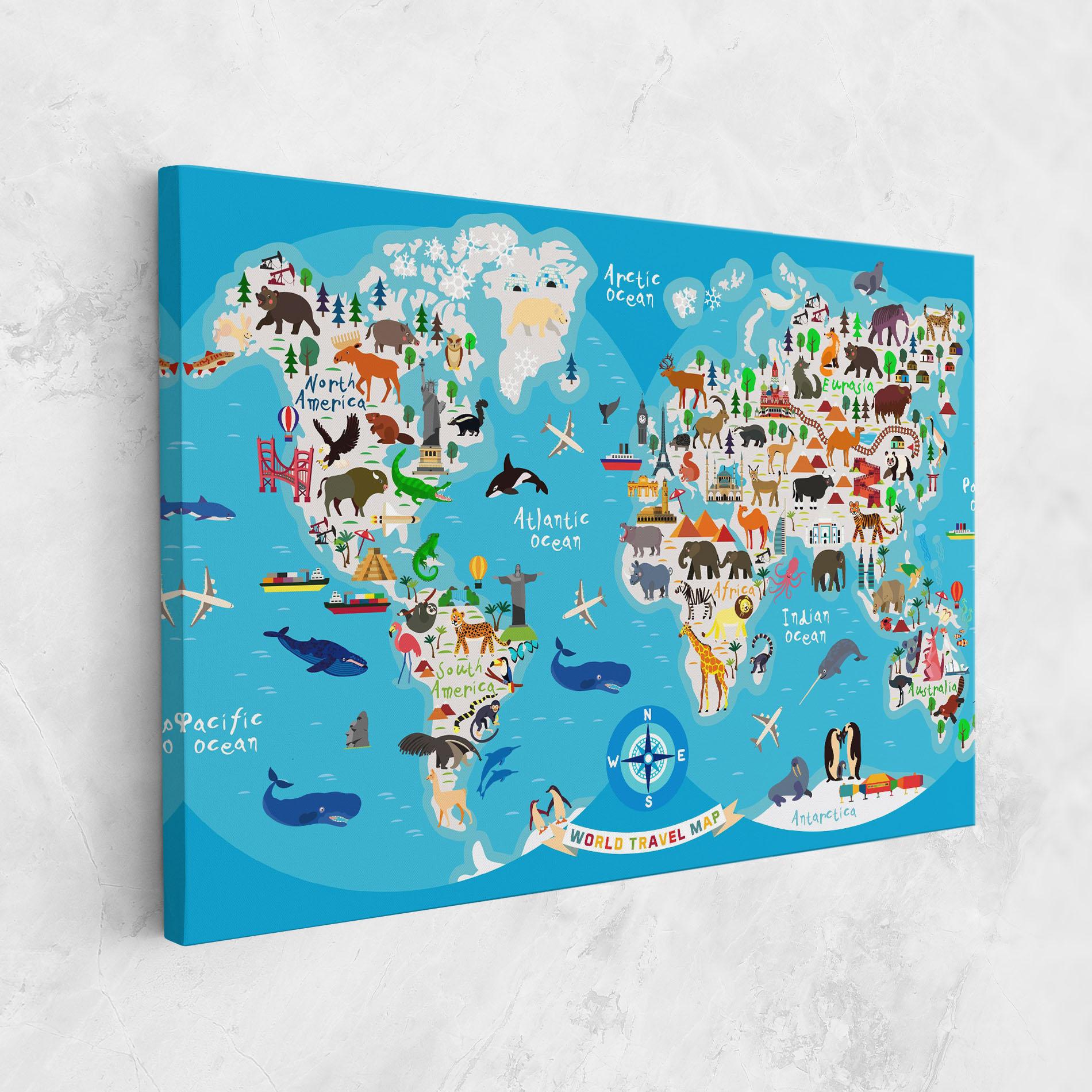 Leinwandbild Travel Map mockup 1