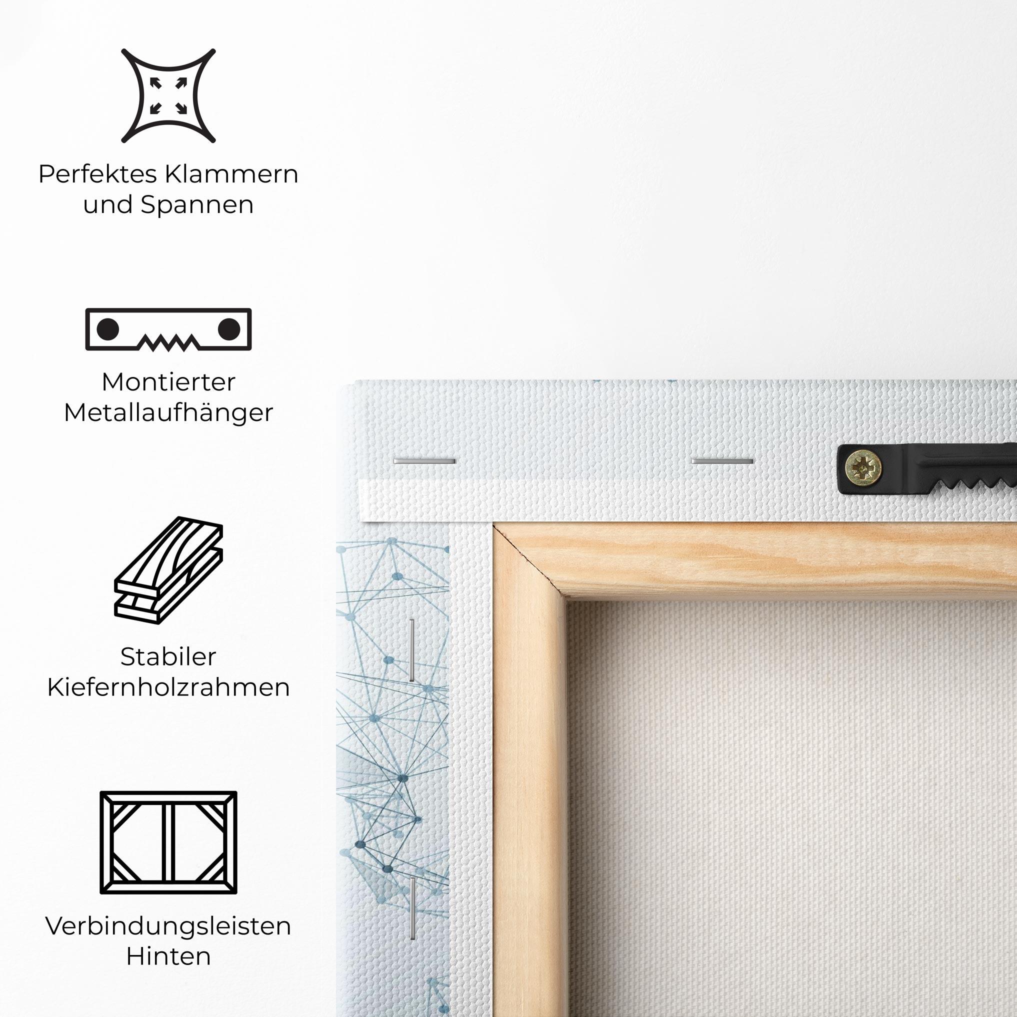 Leinwandbild Blue Line Map mockup 5