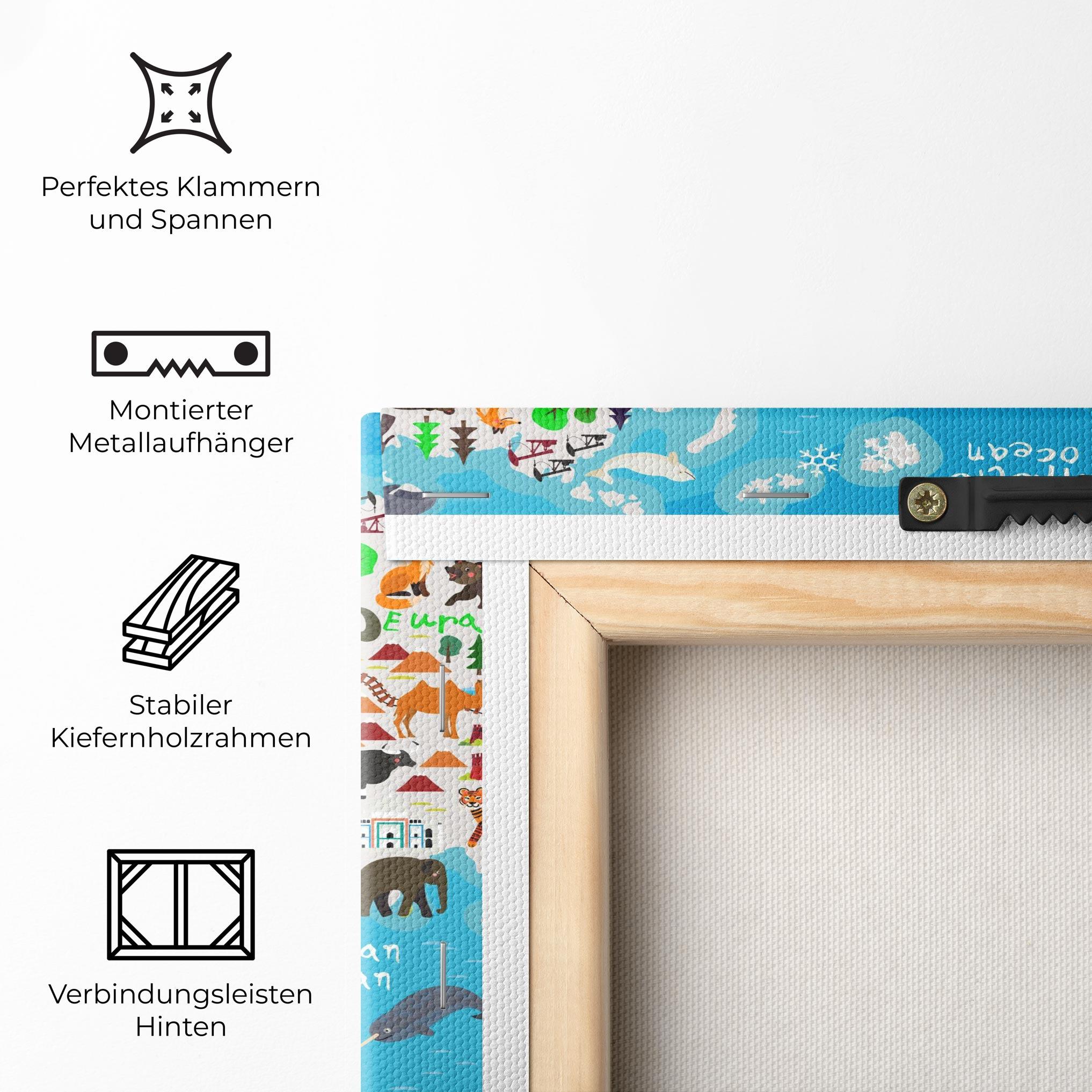 Leinwandbild Travel Map mockup 5