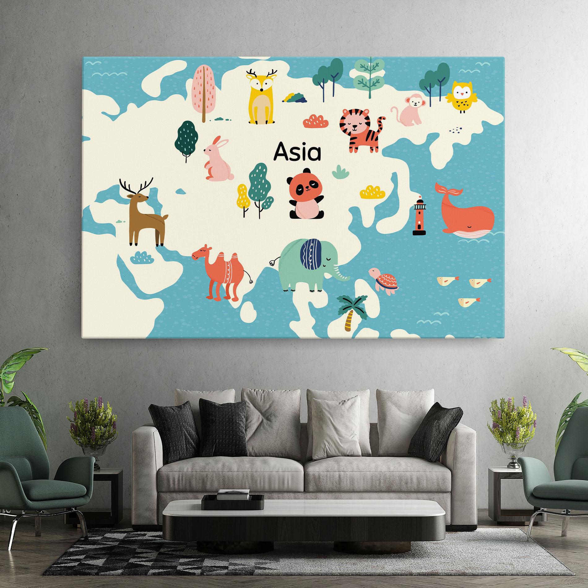 Leinwandbild Asia Cute Map mockup 7