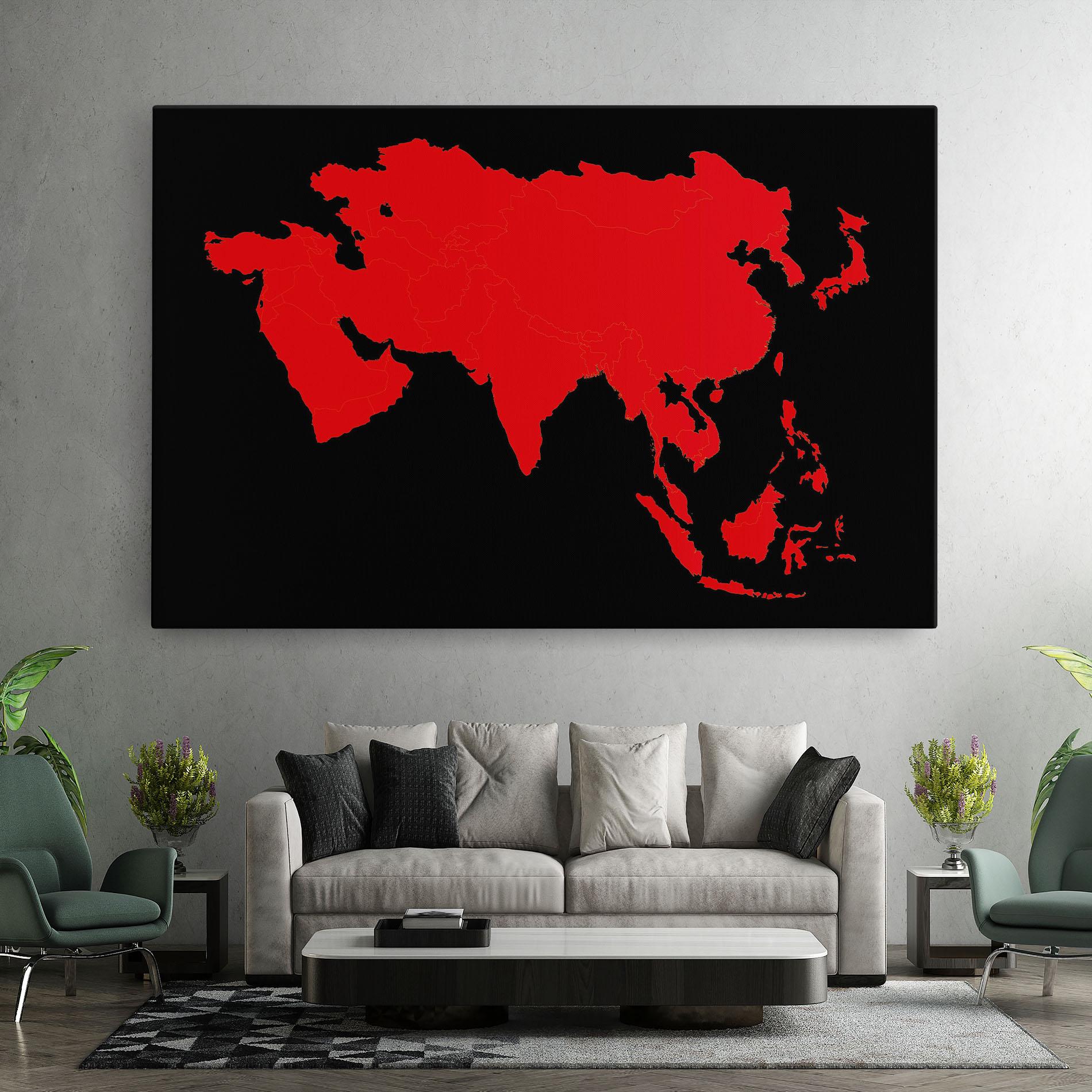 Leinwandbild Asia Map mockup 7