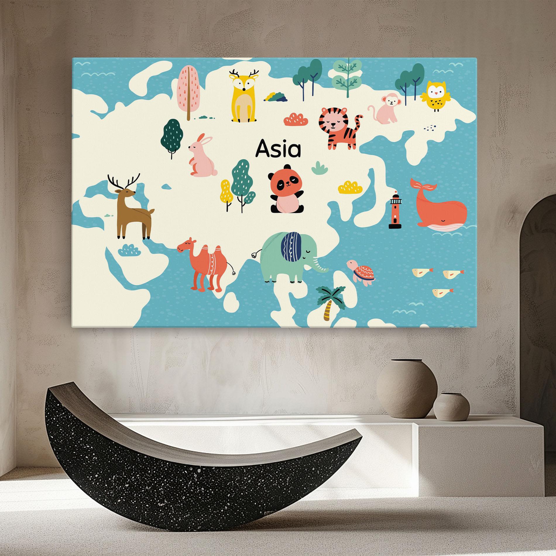 Leinwandbild Asia Cute Map mockup 8