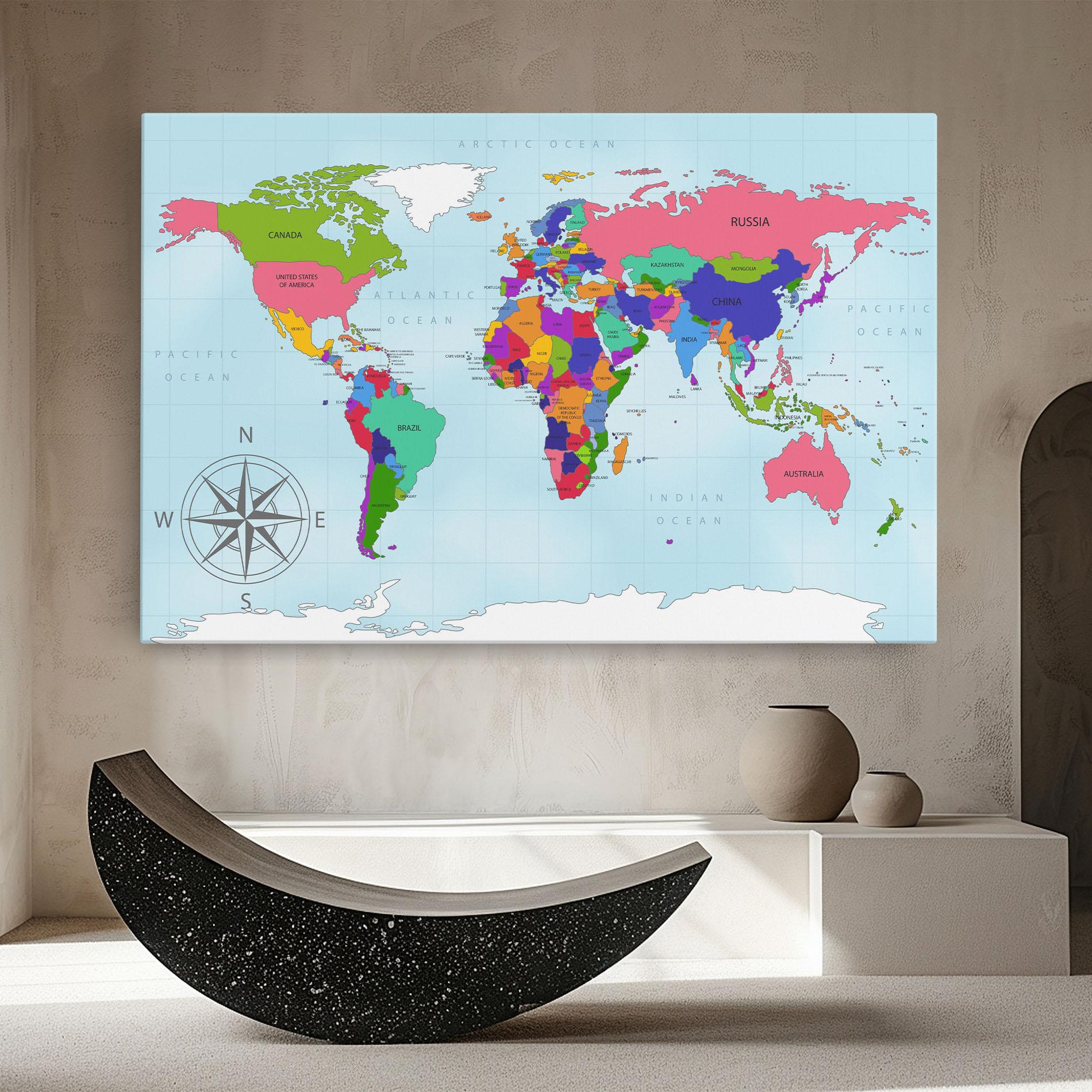 Leinwandbild Colorful Continents mockup 8