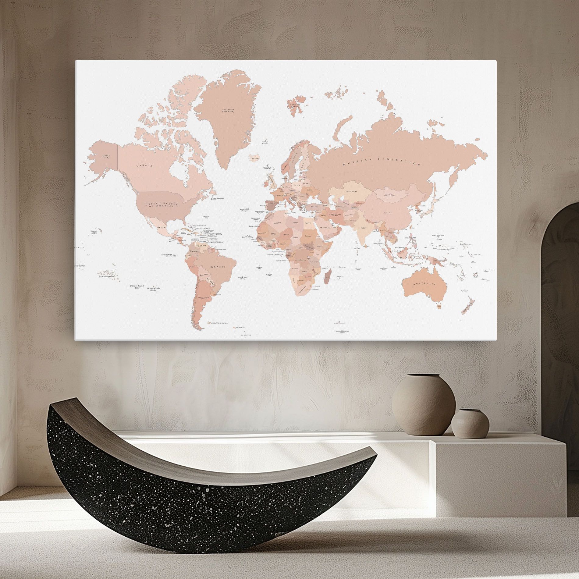 Pink World Map mockup 8