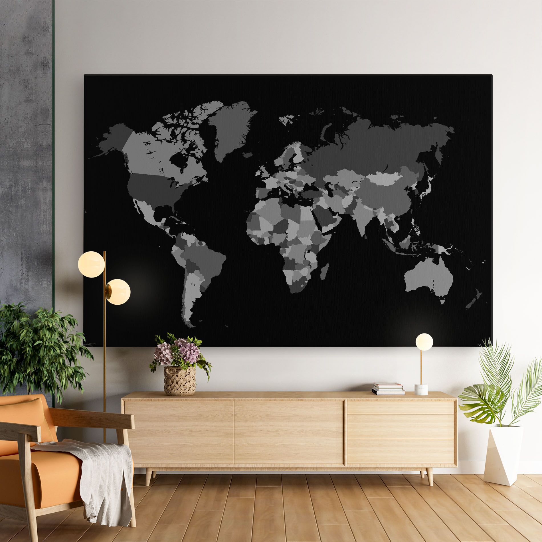 Grey Map World mockup 9