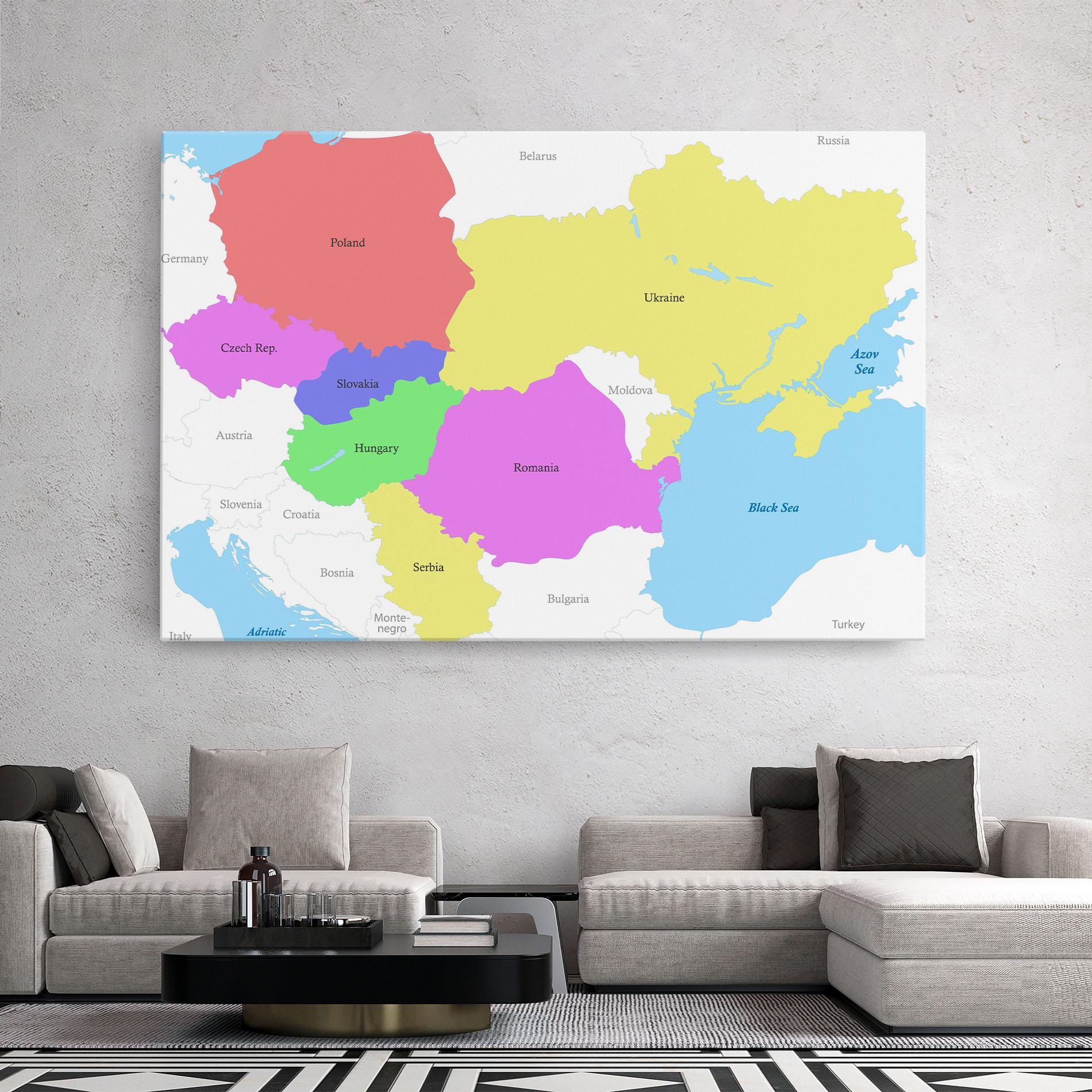 Leinwandbild Black Sea mockup 2